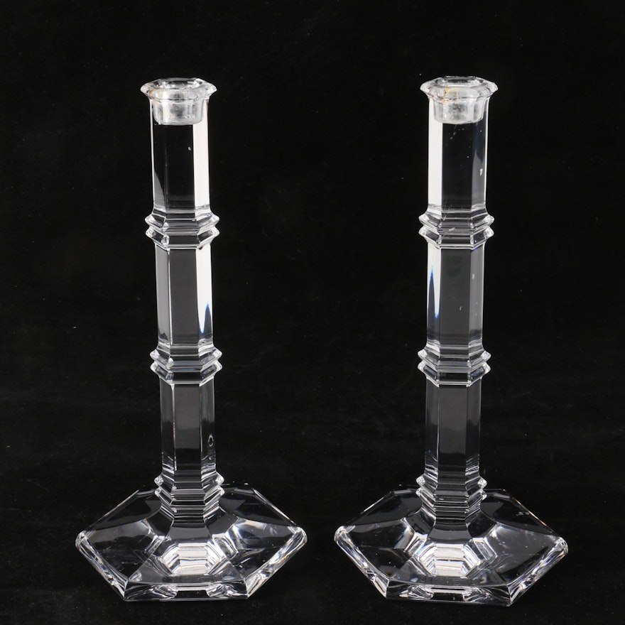 Tiffany & Co  "Windham" Crystal Candlesticks