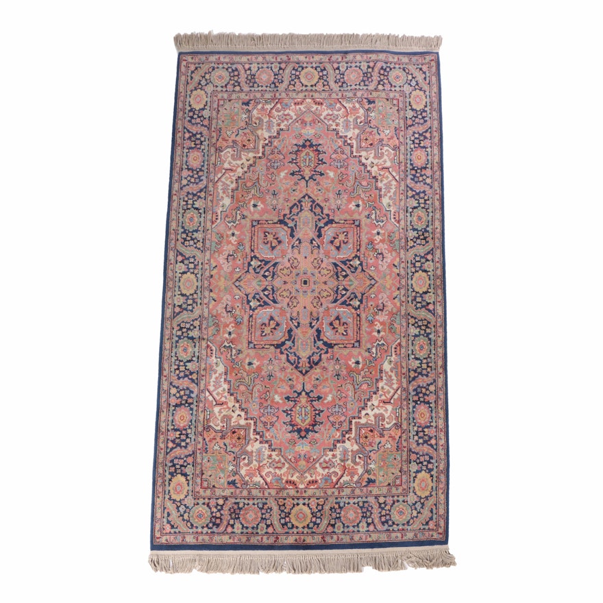 Power Loomed Persian Heriz Area Rug