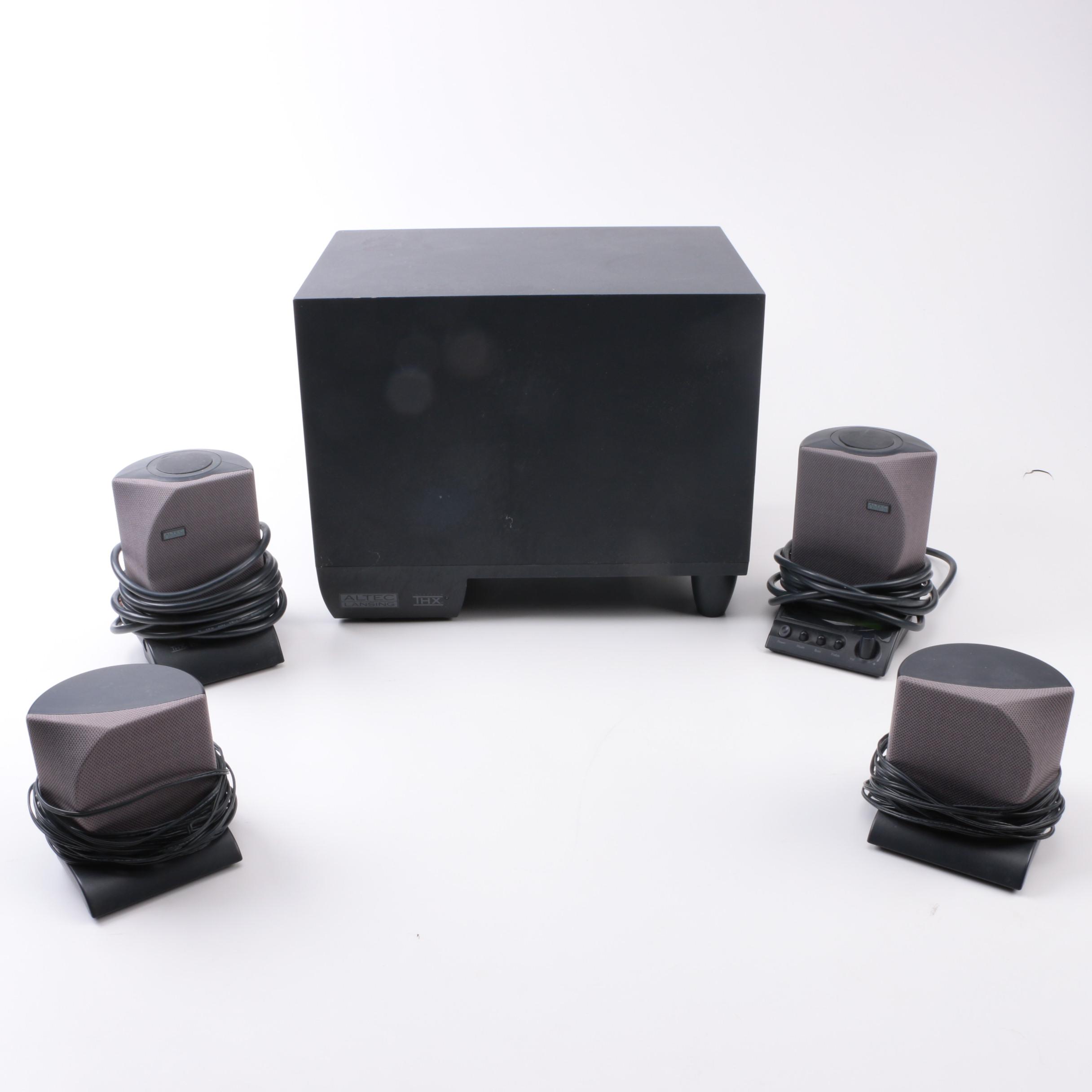 Altec Lansing Subwoofer and Four Speakers