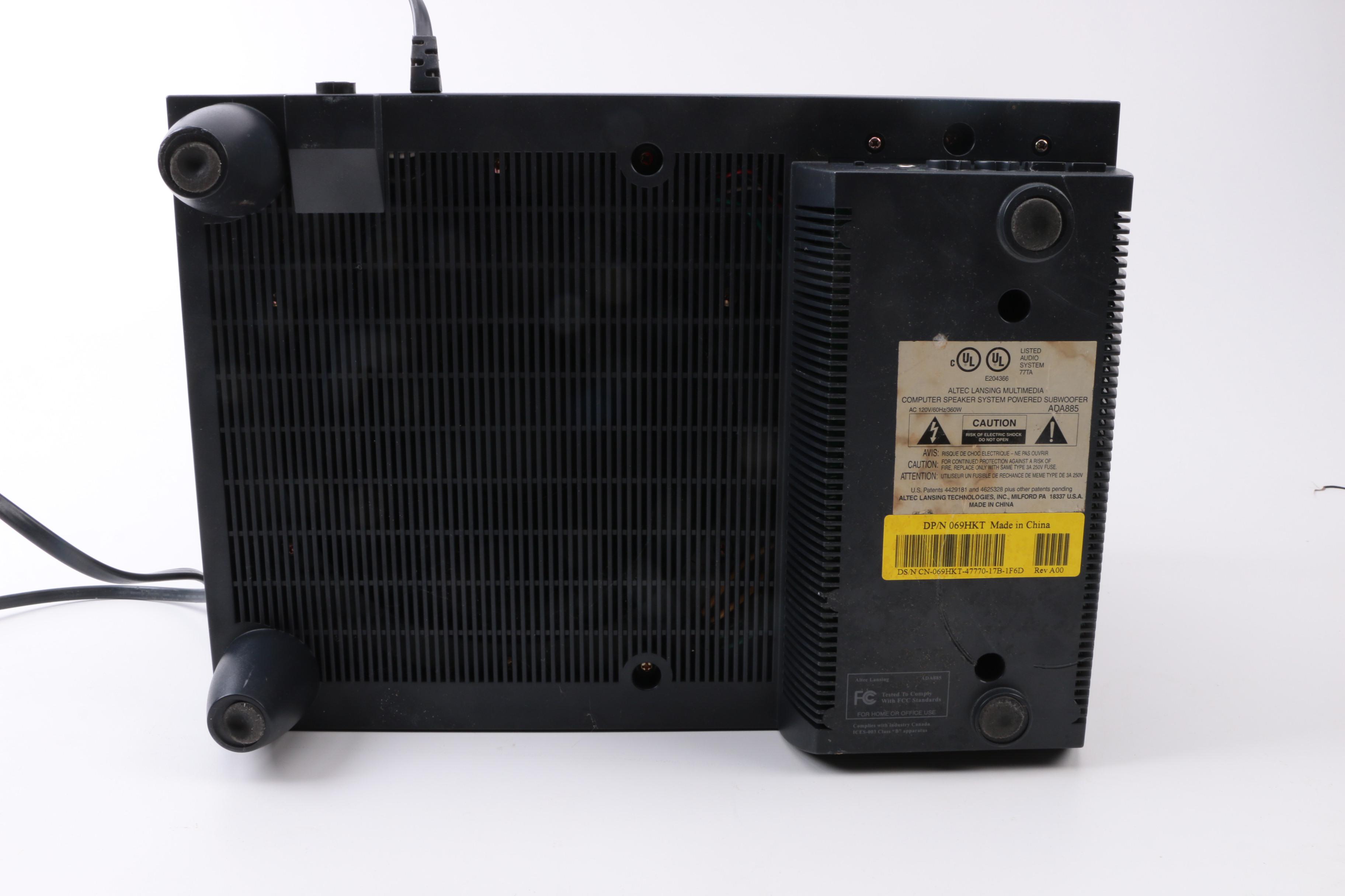 Altec Lansing Subwoofer and Four Speakers