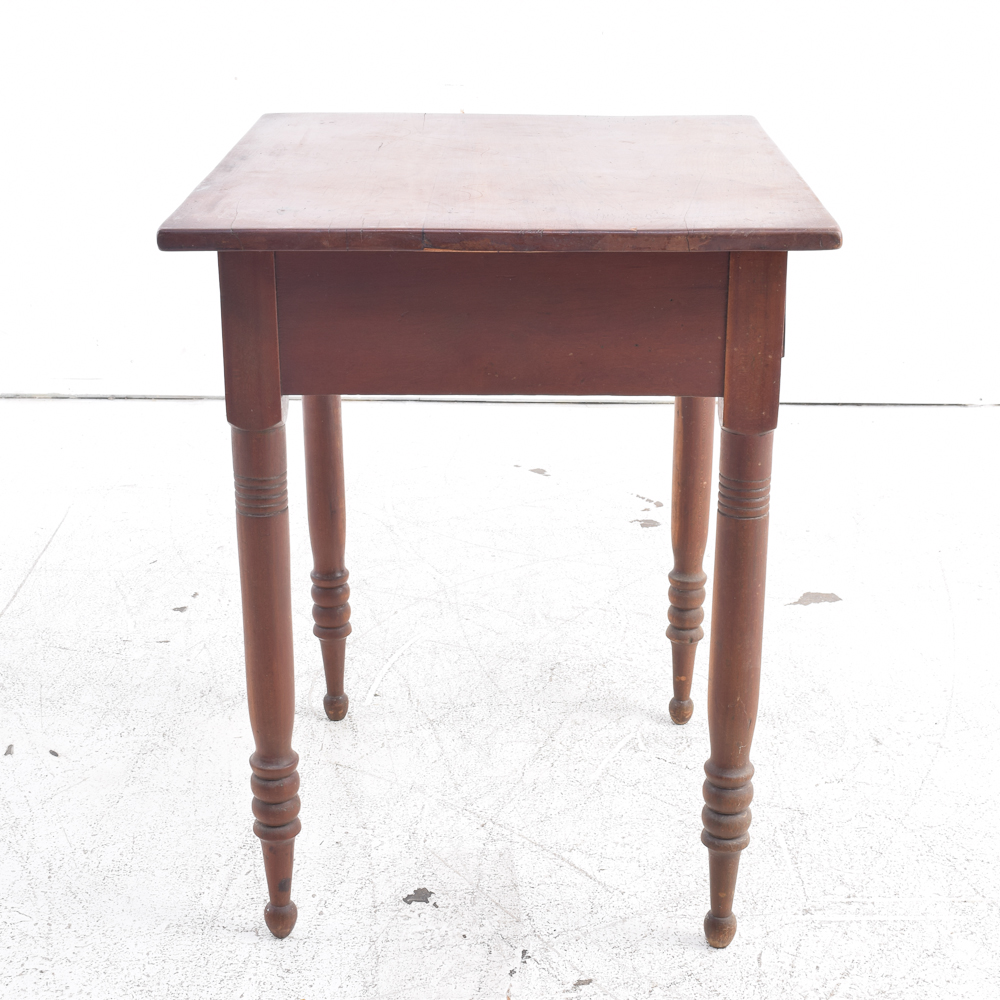 Antique Maple Accent Table with Drawer