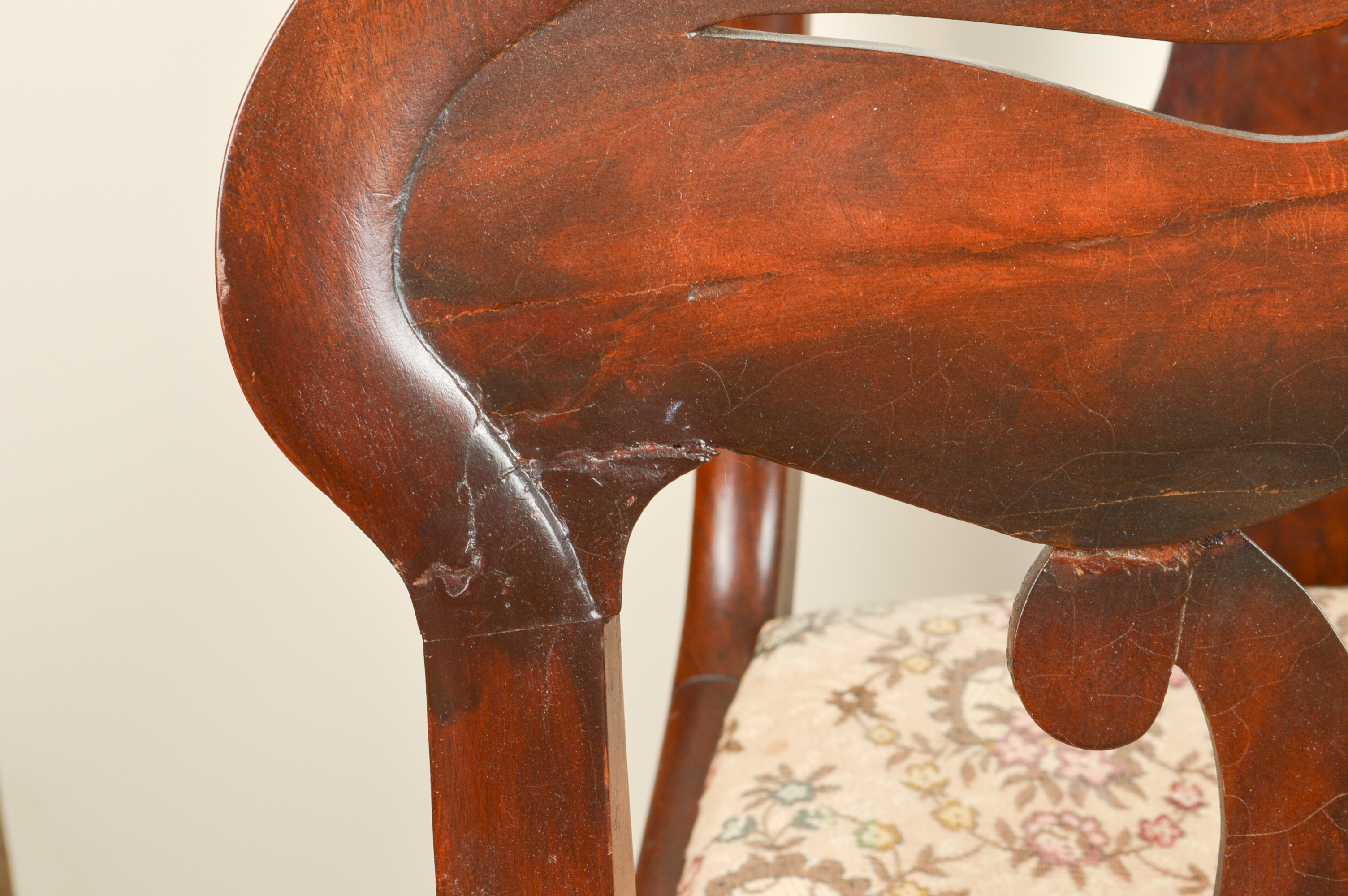 Antique Late Empire Mahogany Dining Chairs