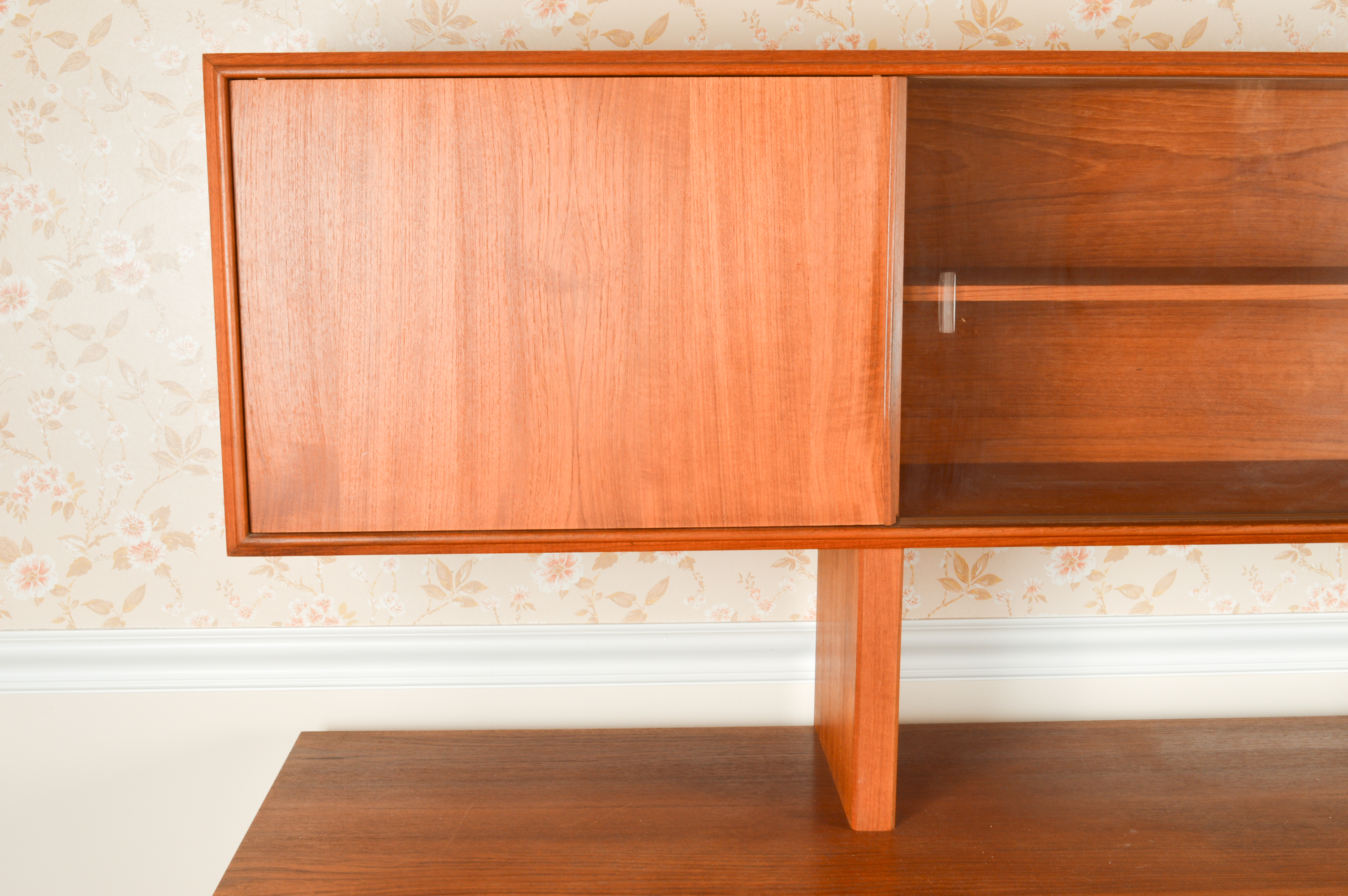 Danish Modern Brostrum Design Teak Buffet With Floating Hutch