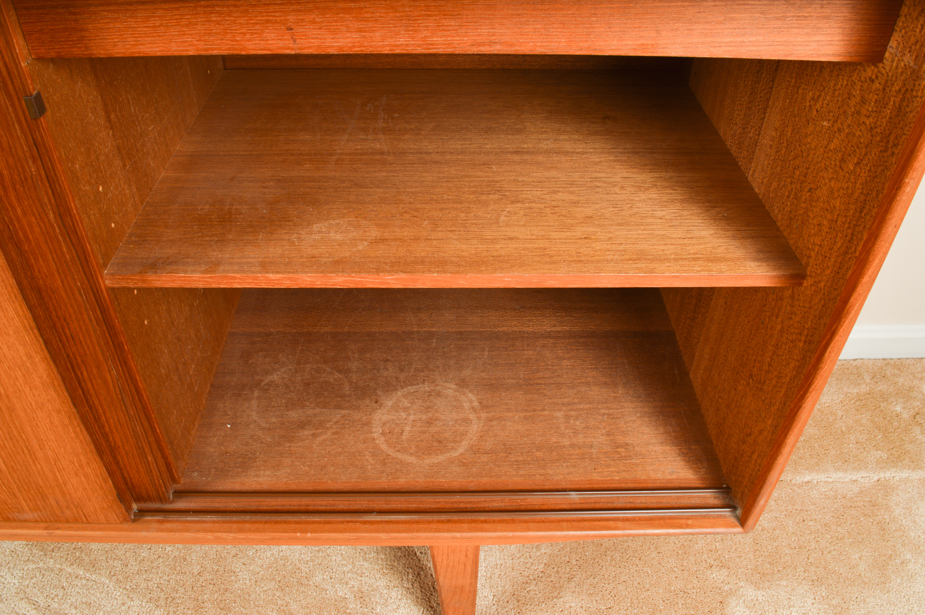 Danish Modern Brostrum Design Teak Buffet With Floating Hutch