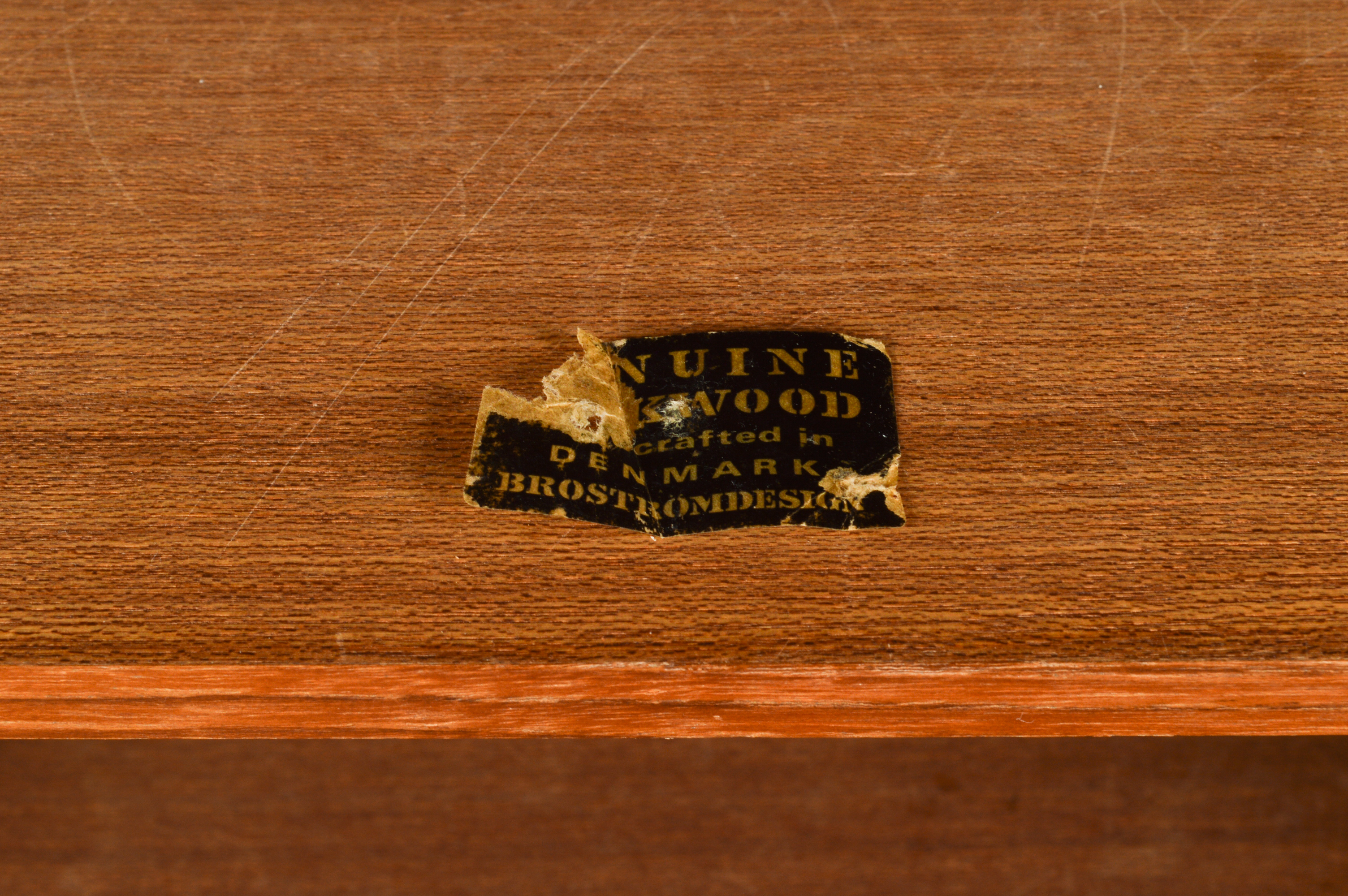 Danish Modern Brostrum Design Teak Buffet With Floating Hutch