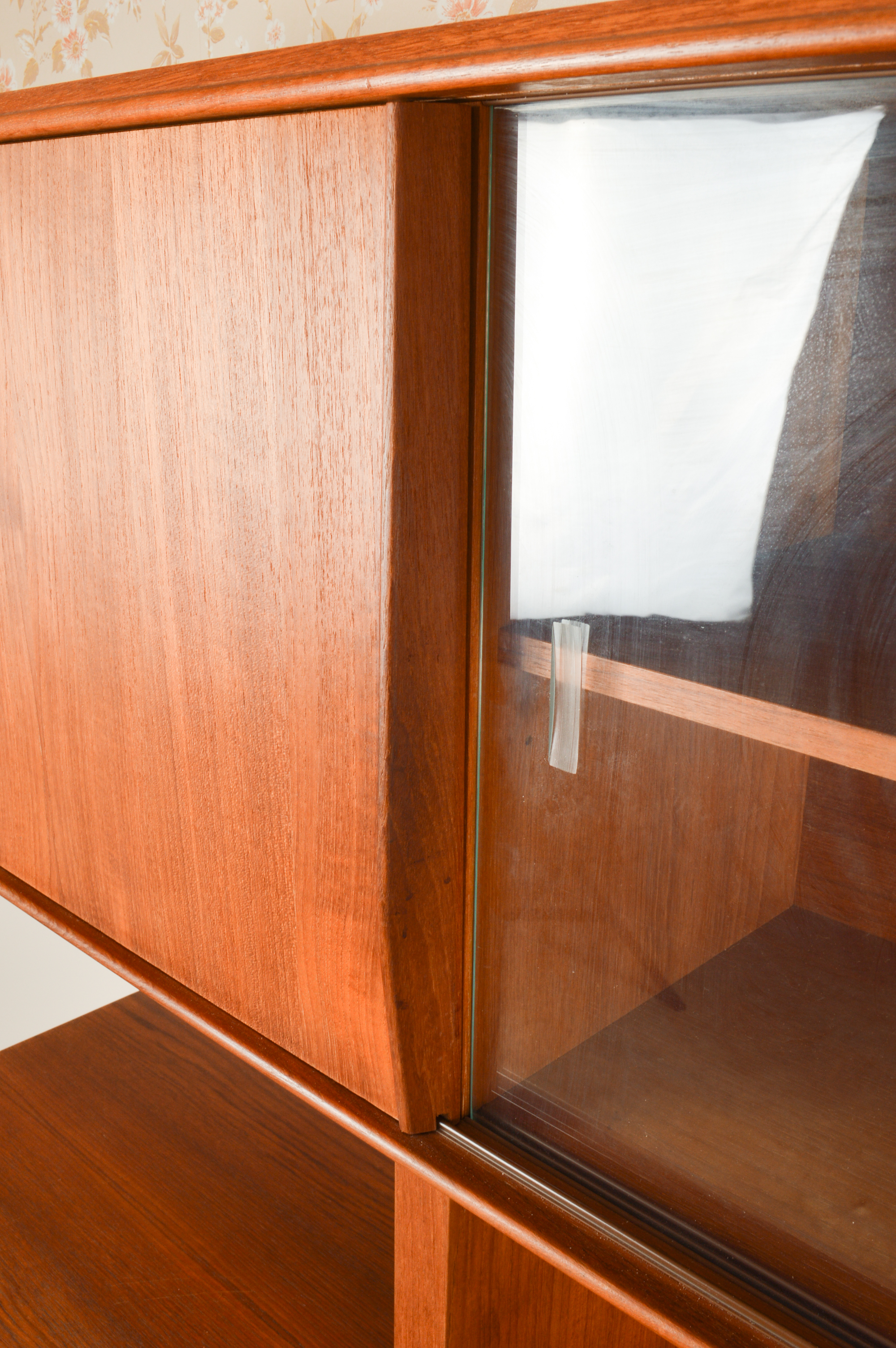 Danish Modern Brostrum Design Teak Buffet With Floating Hutch