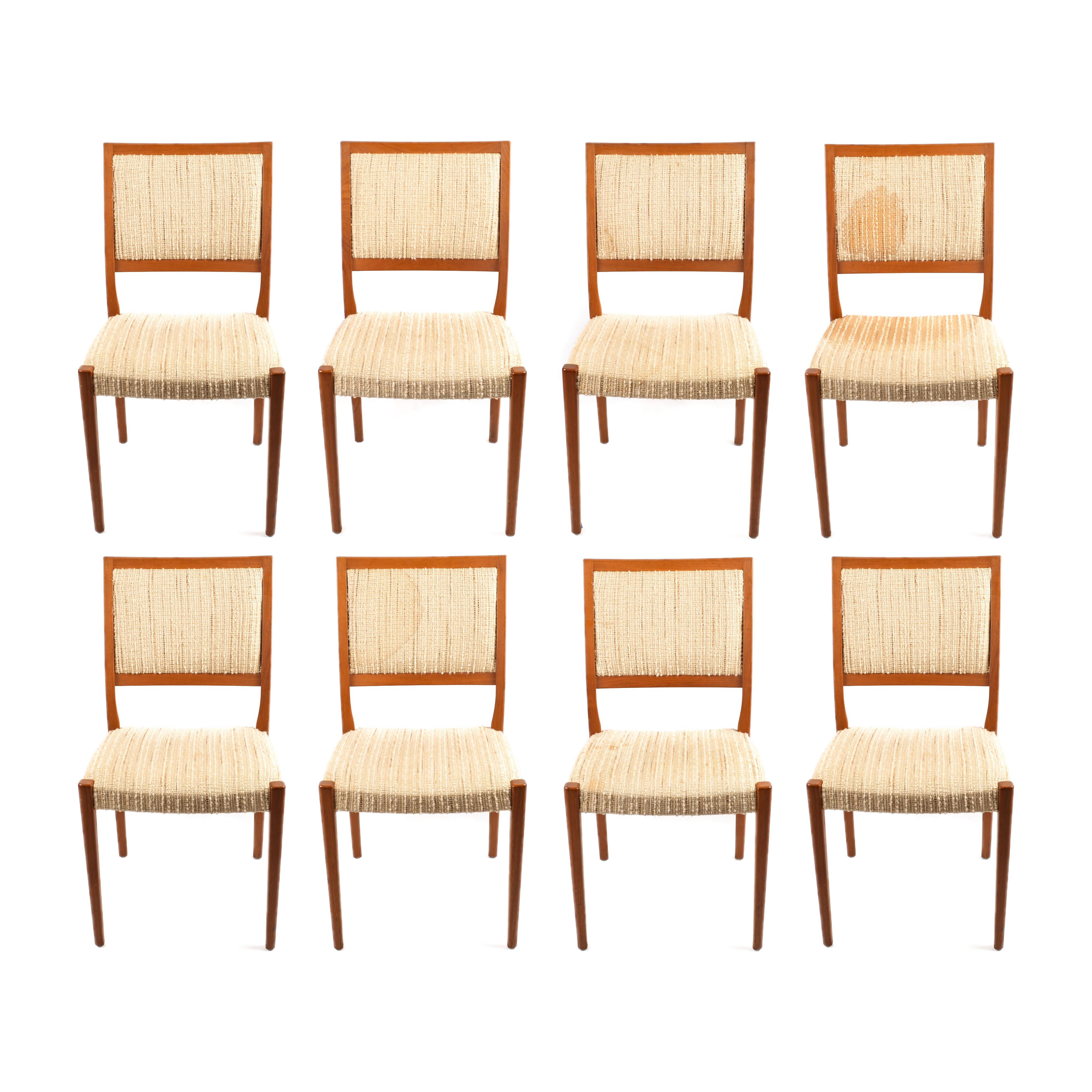 Eight Svegards Markaryd Swedish Modern Teak Dining Chairs