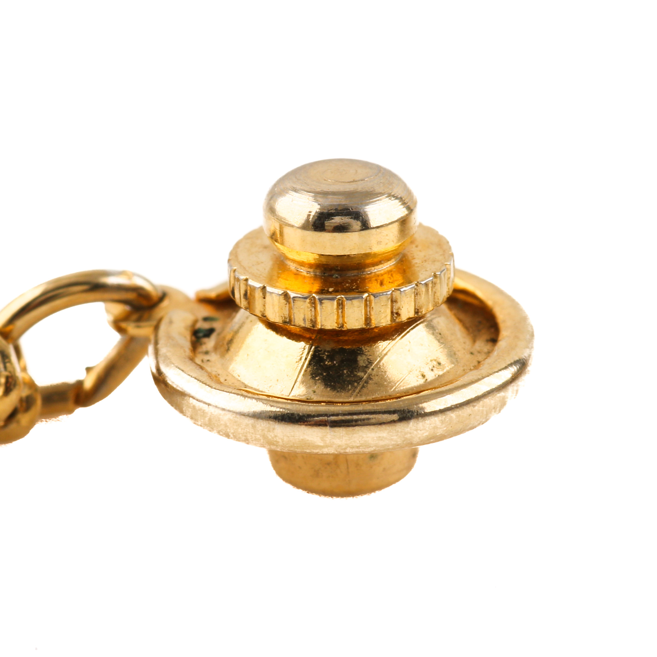 10K Yellow Gold Diamond Beveled Clover Tie Tack