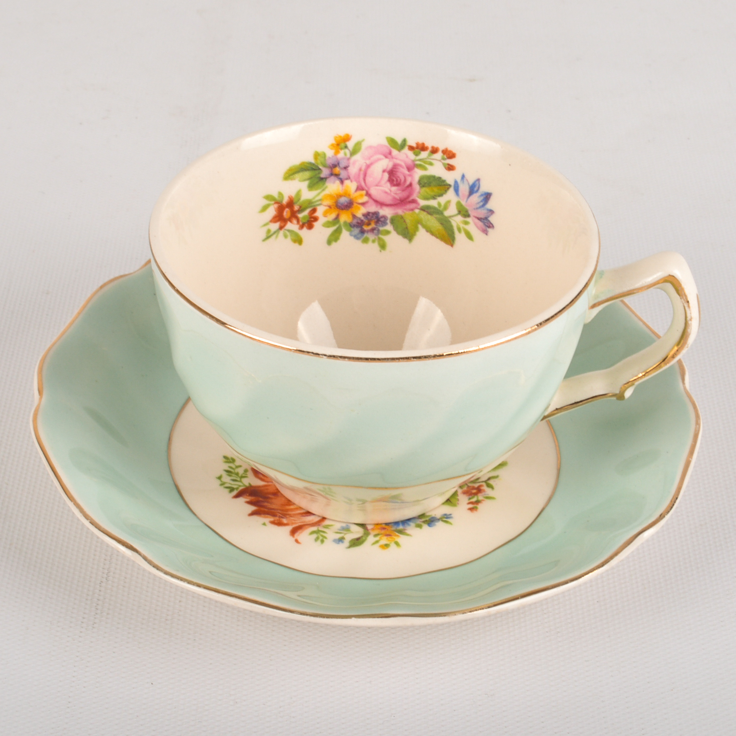 Johnson Brothers Old Chelsea China and Silver Plate Tray