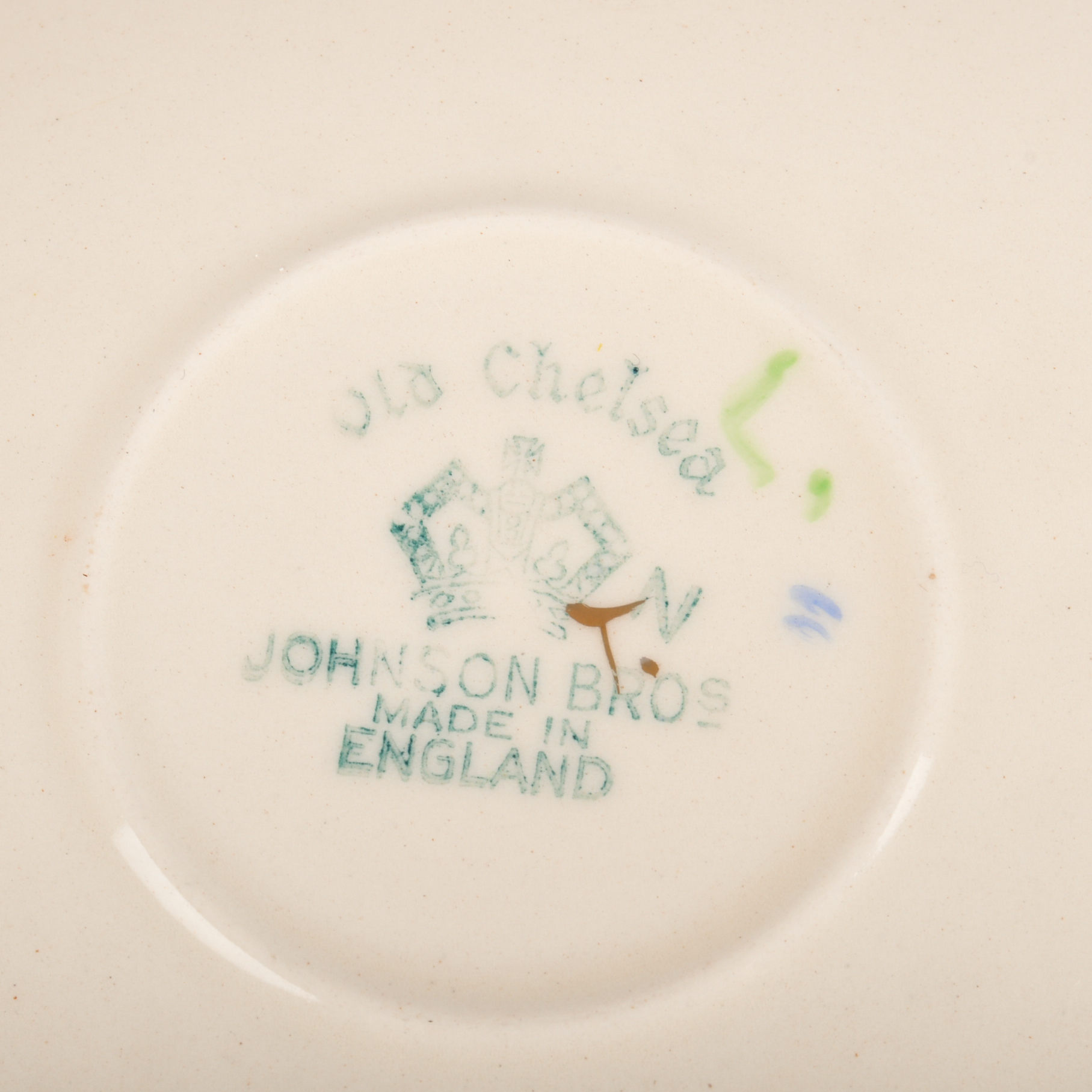 Johnson Brothers Old Chelsea China and Silver Plate Tray