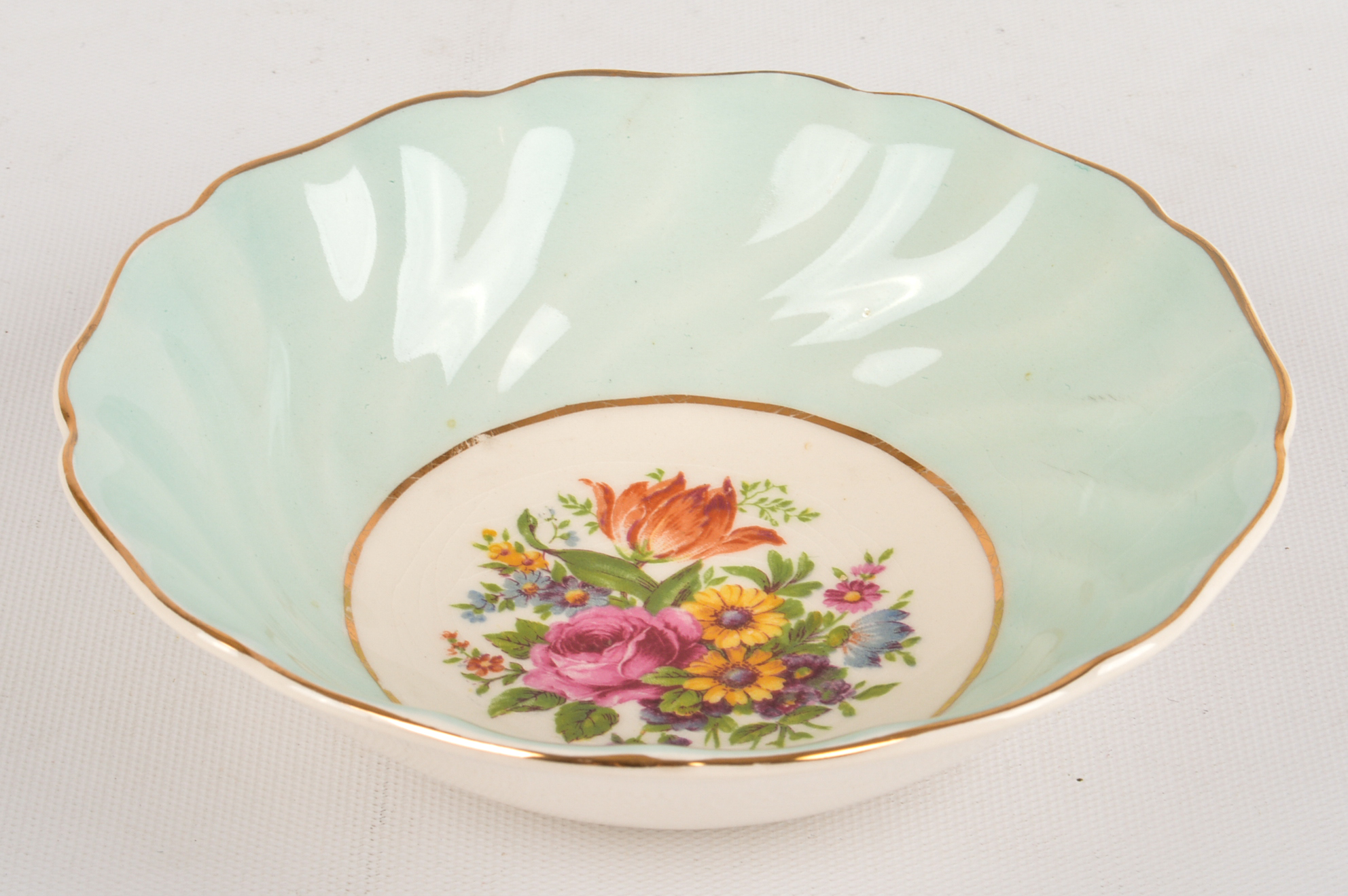 Johnson Brothers Old Chelsea China and Silver Plate Tray