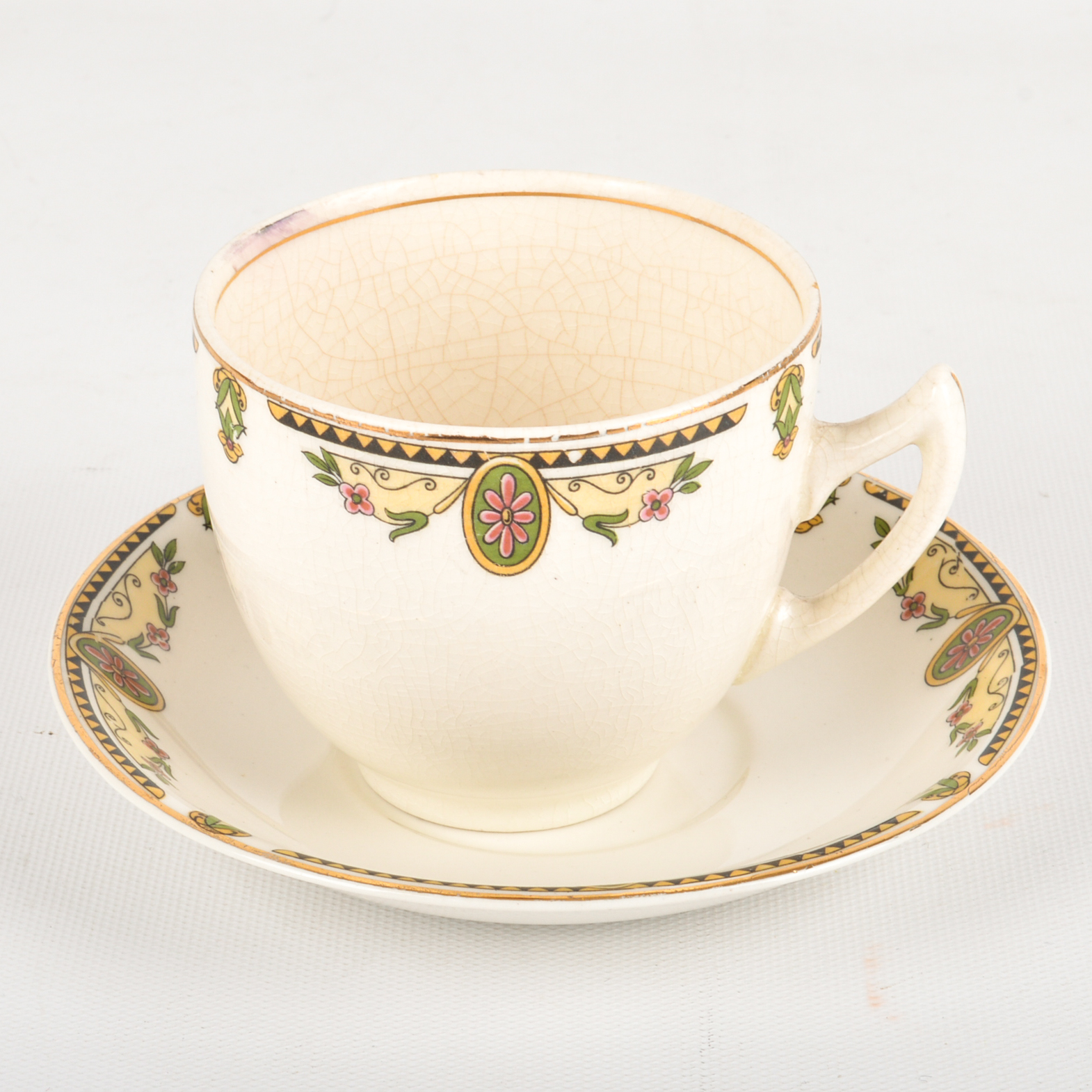 1940s Era Fine Bone China Teacups and Saucers including Aynsley