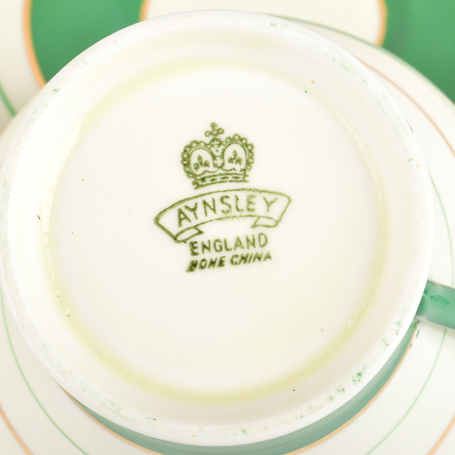 1940s Era Fine Bone China Teacups and Saucers including Aynsley