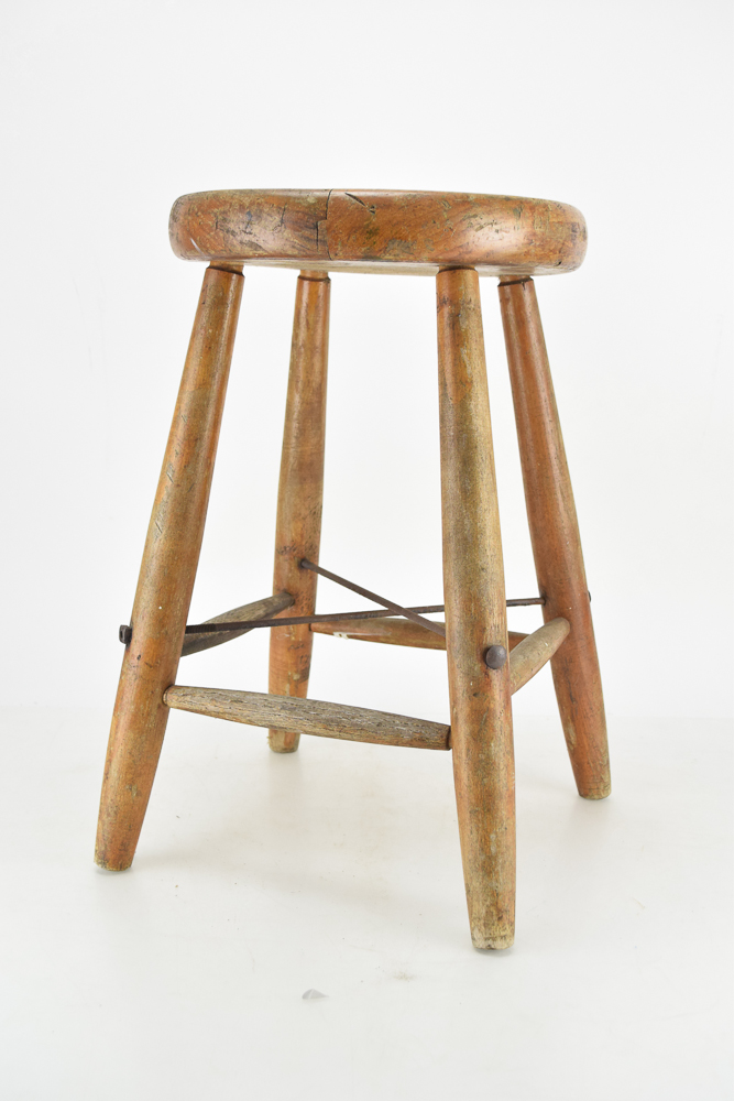 Rustic Wooden Milking Stool