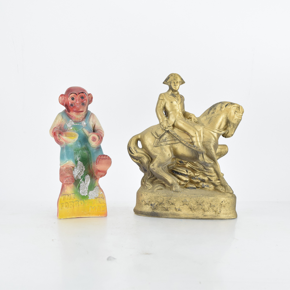 Vintage Ceramic Figurines with Glitter Accents