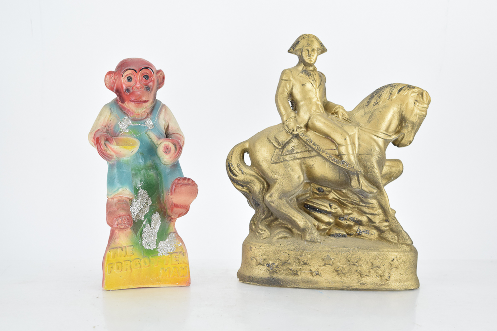 Vintage Ceramic Figurines with Glitter Accents