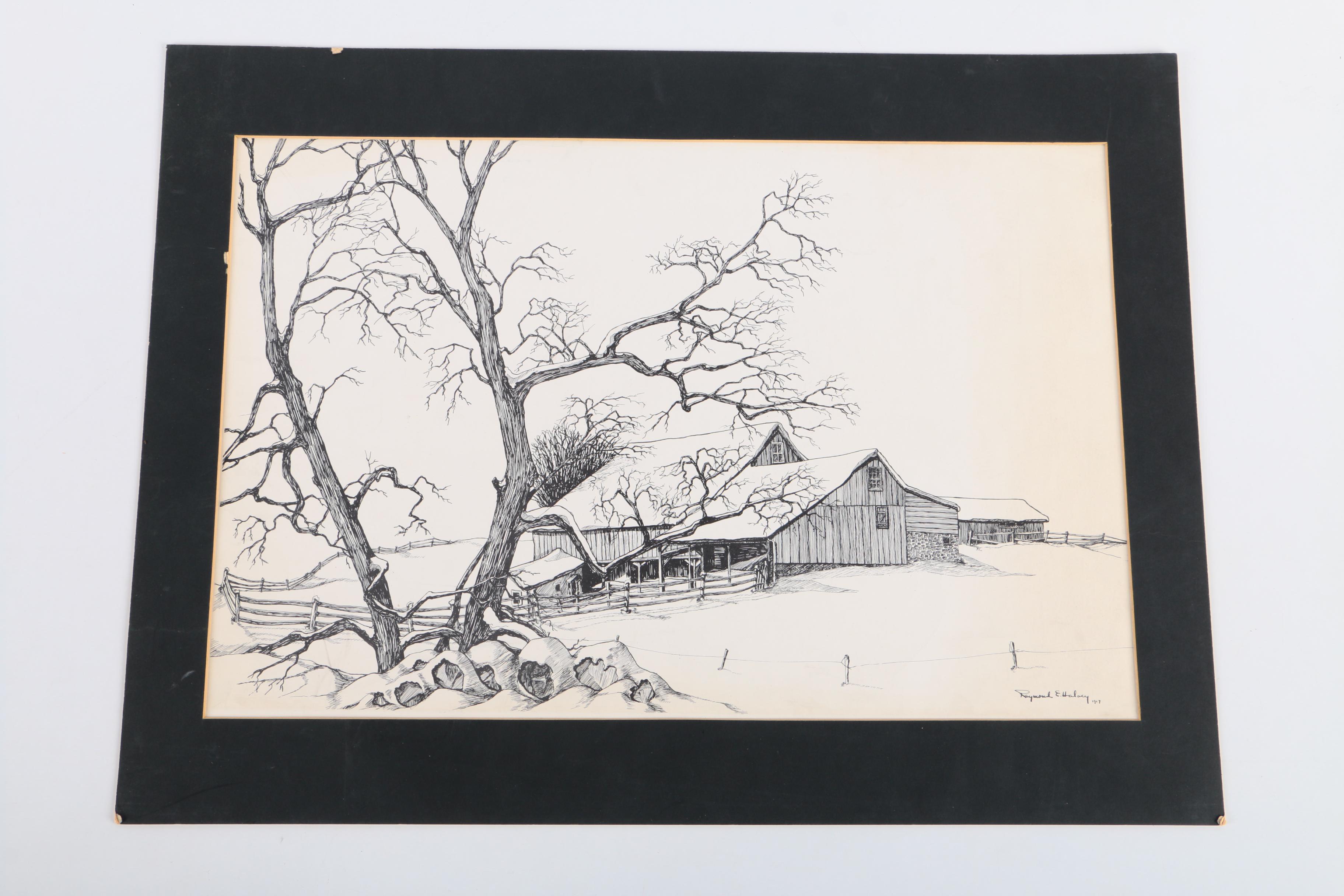 Lithographs on Paper After Raymond E. Halacy of Architecture