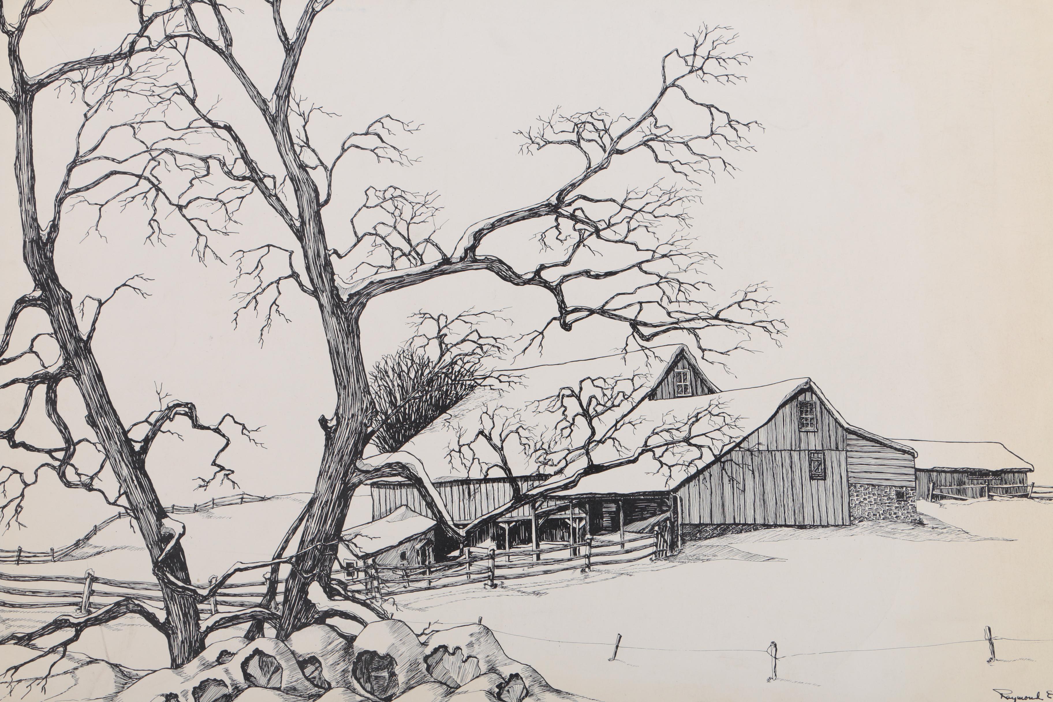 Lithographs on Paper After Raymond E. Halacy of Architecture