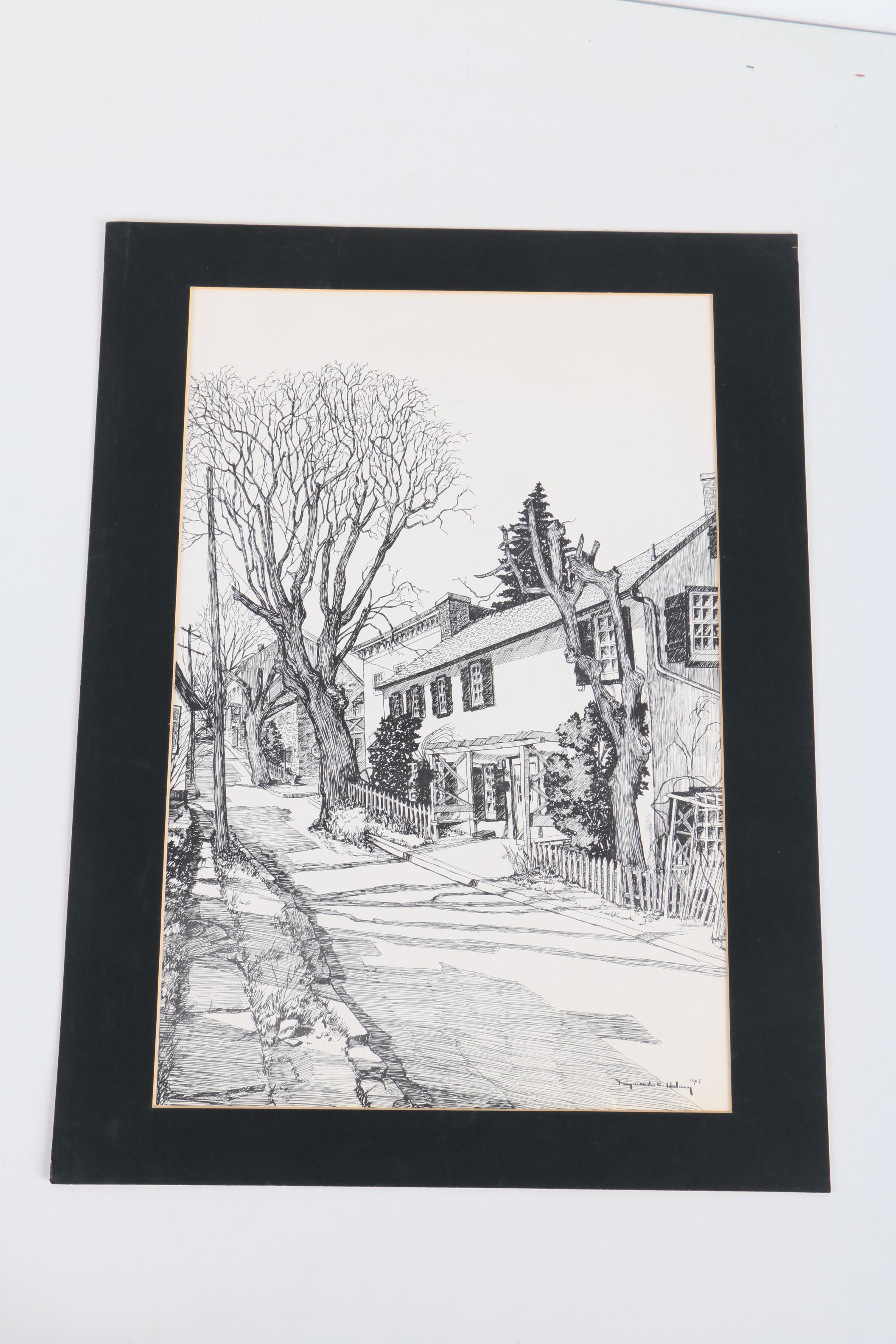 Lithographs on Paper After Raymond E. Halacy of Architecture