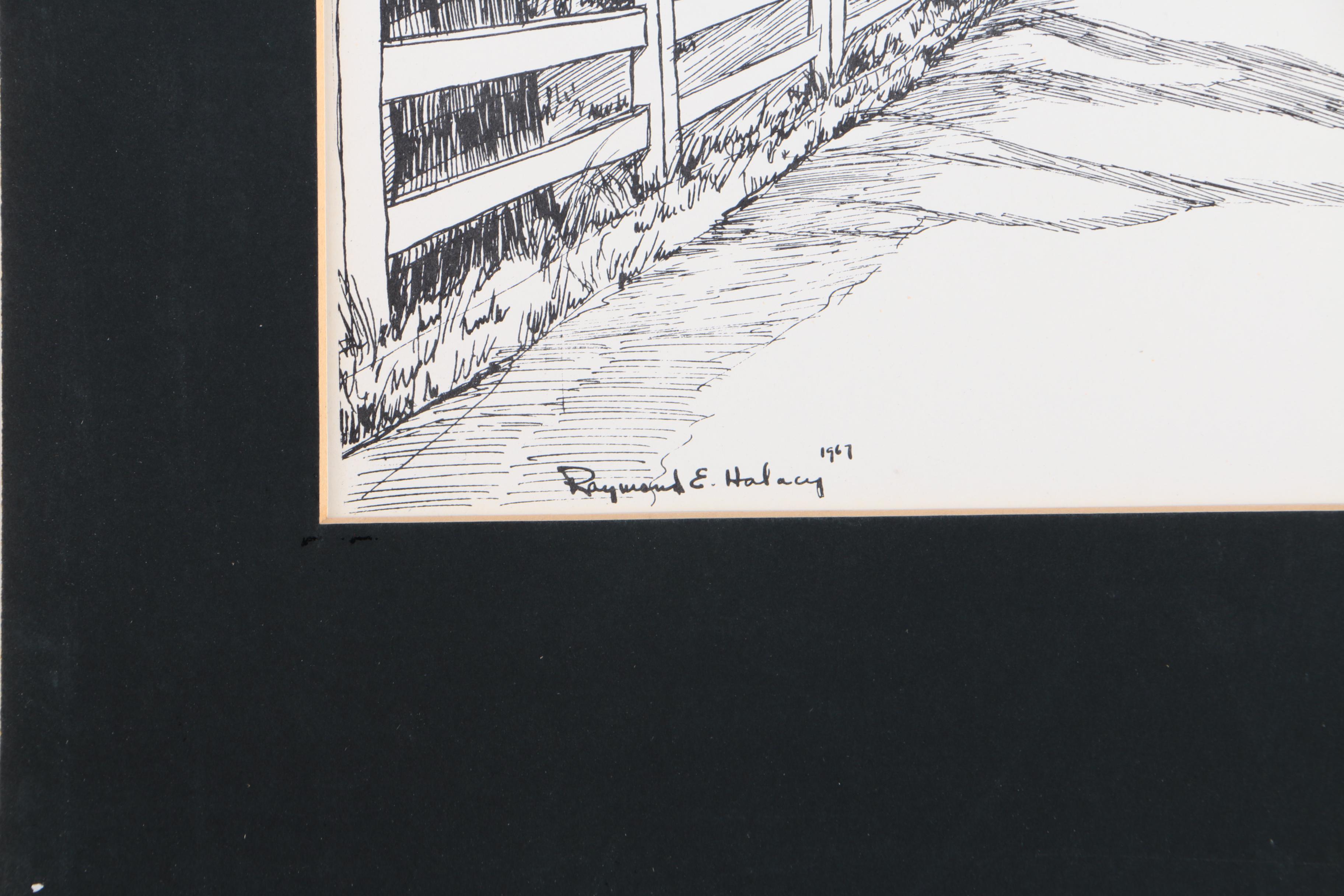 Lithographs on Paper After Raymond E. Halacy of Architecture