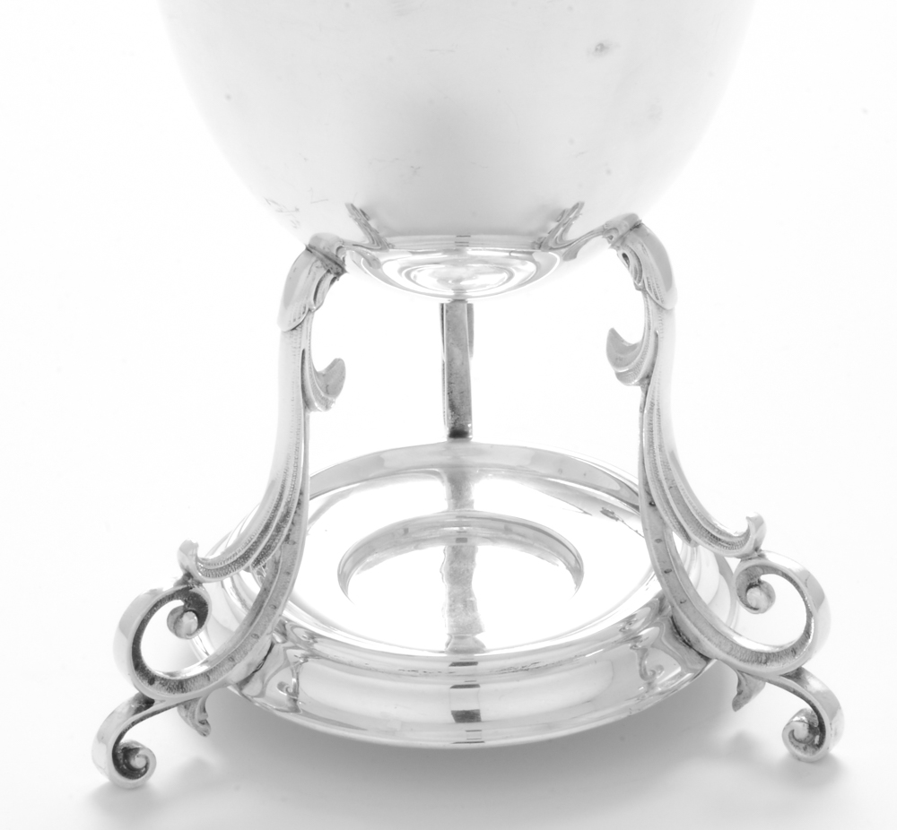 Silver Plate Egg Coddler with Pairpoint Burner Assembly