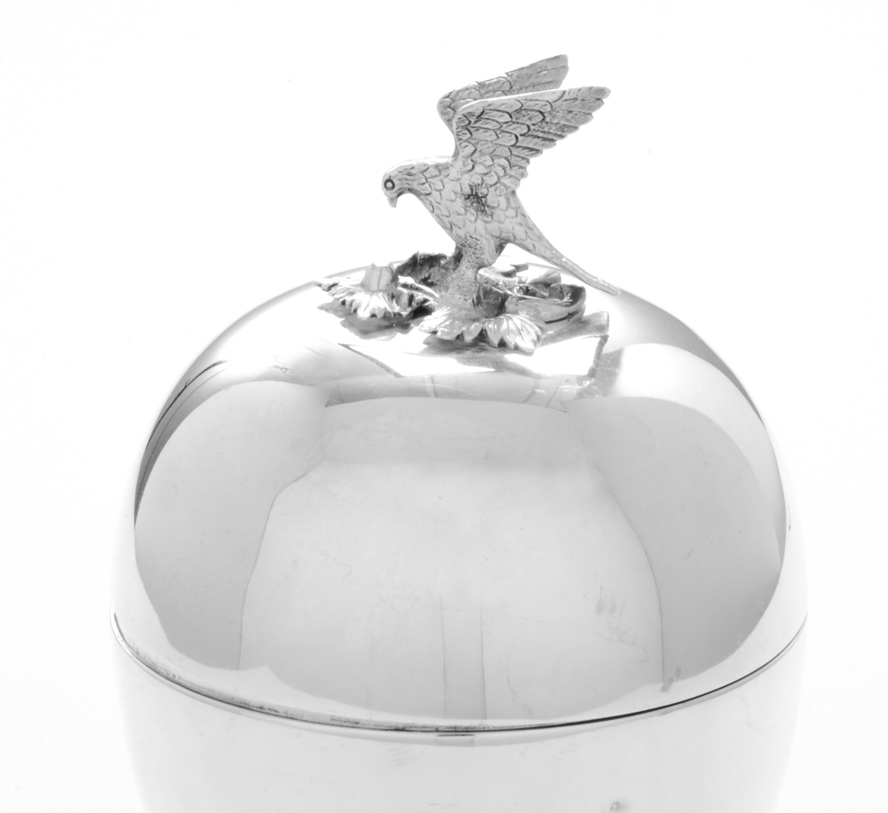 Silver Plate Egg Coddler with Pairpoint Burner Assembly