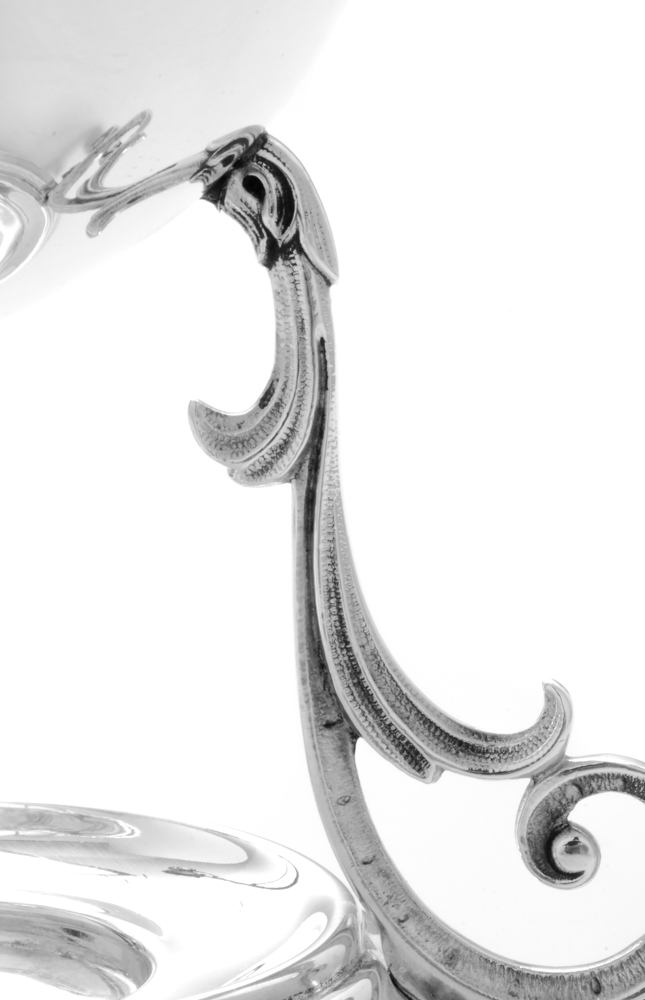 Silver Plate Egg Coddler with Pairpoint Burner Assembly