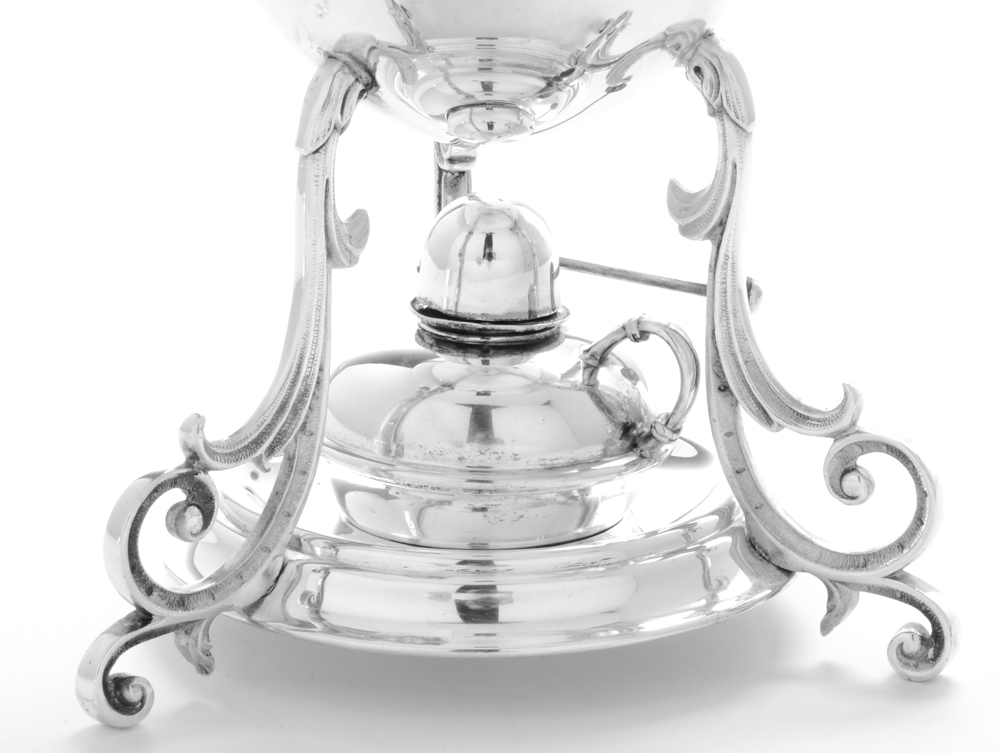 Silver Plate Egg Coddler with Pairpoint Burner Assembly