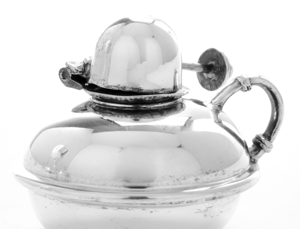 Silver Plate Egg Coddler with Pairpoint Burner Assembly