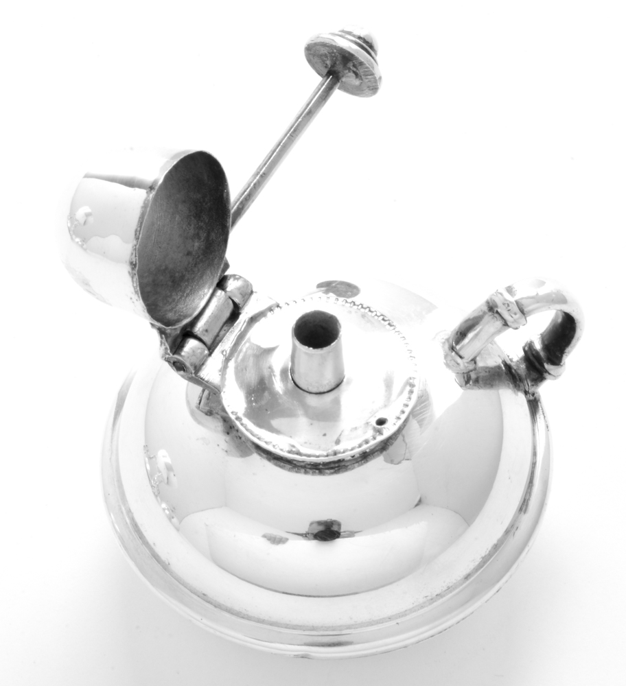 Silver Plate Egg Coddler with Pairpoint Burner Assembly