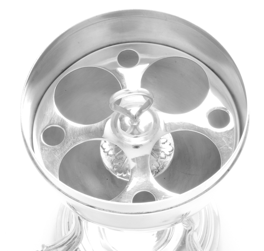 Silver Plate Egg Coddler with Pairpoint Burner Assembly