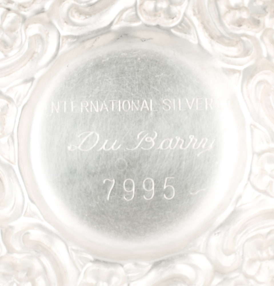 International Silver Co. "Du Barry" Chased Silver Plate Water Goblets