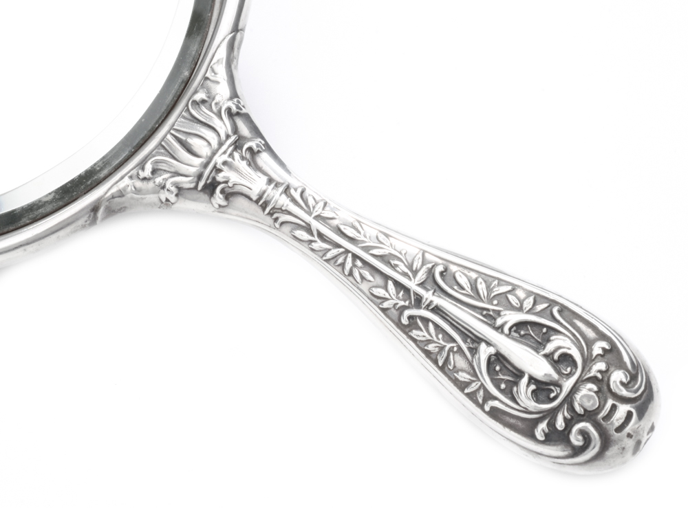 Antique Mauser Manufacturing Co. Sterling Silver Hand Mirror