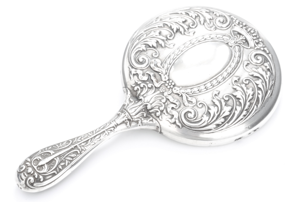 Antique Mauser Manufacturing Co. Sterling Silver Hand Mirror