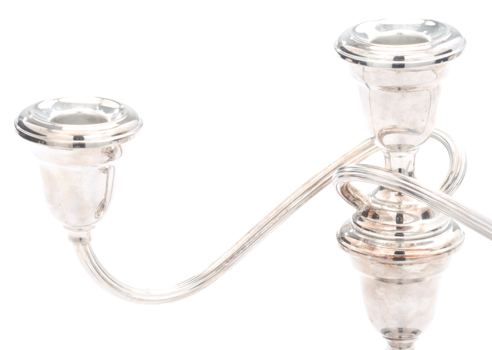 Gorham Weighted Sterling Candelabrum and Candleholders