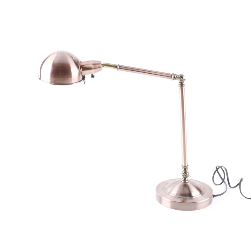 Silver Tone Desk Elbow Lamp