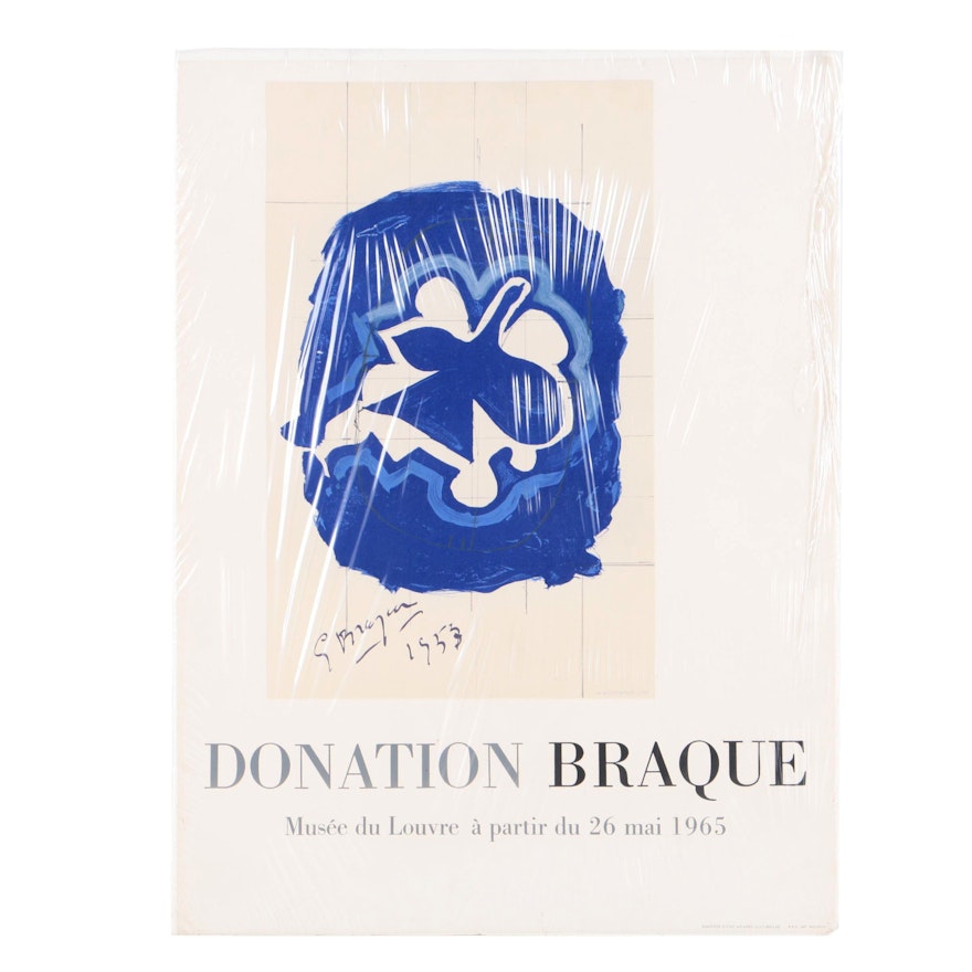 Vintage 1965 Georges Braque Exhibition Poster