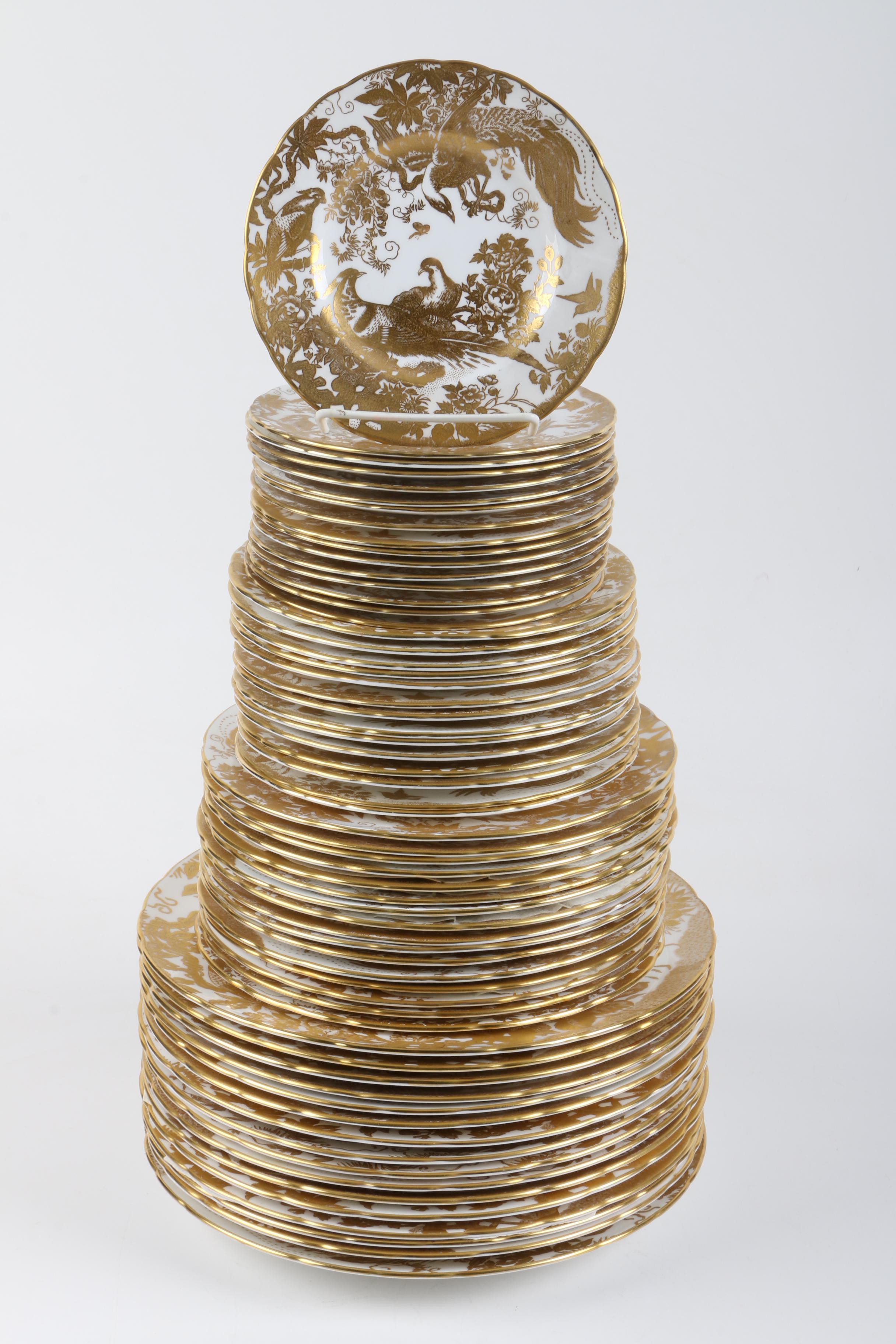 Royal Crown Derby "Gold Aves" Bone China Tableware