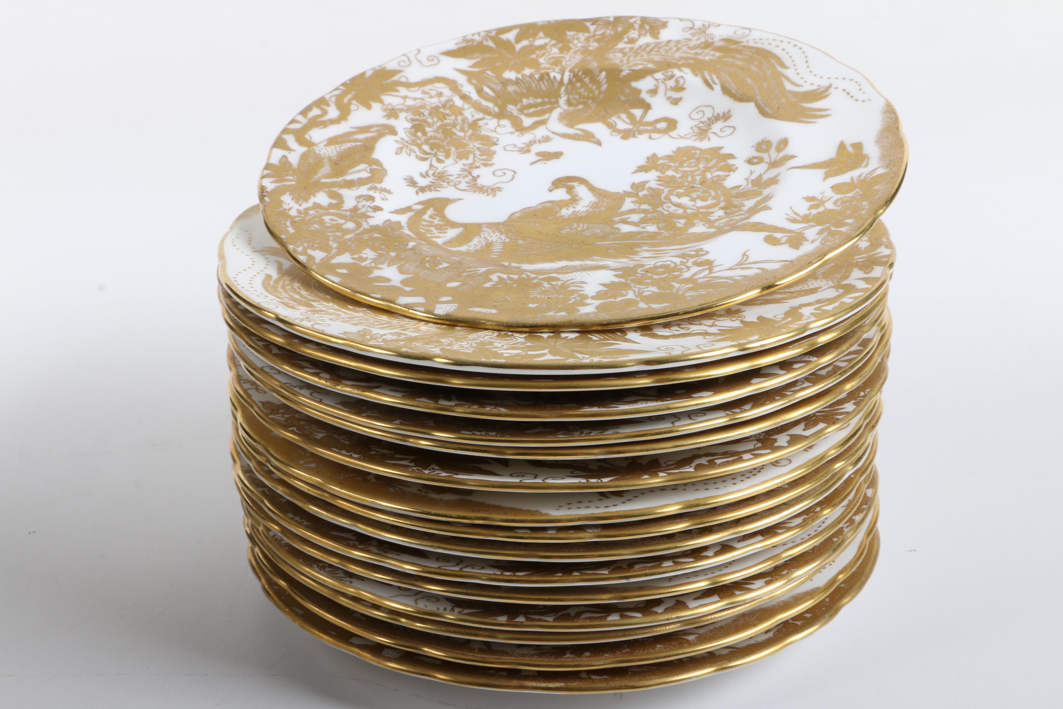 Royal Crown Derby "Gold Aves" Bone China Tableware