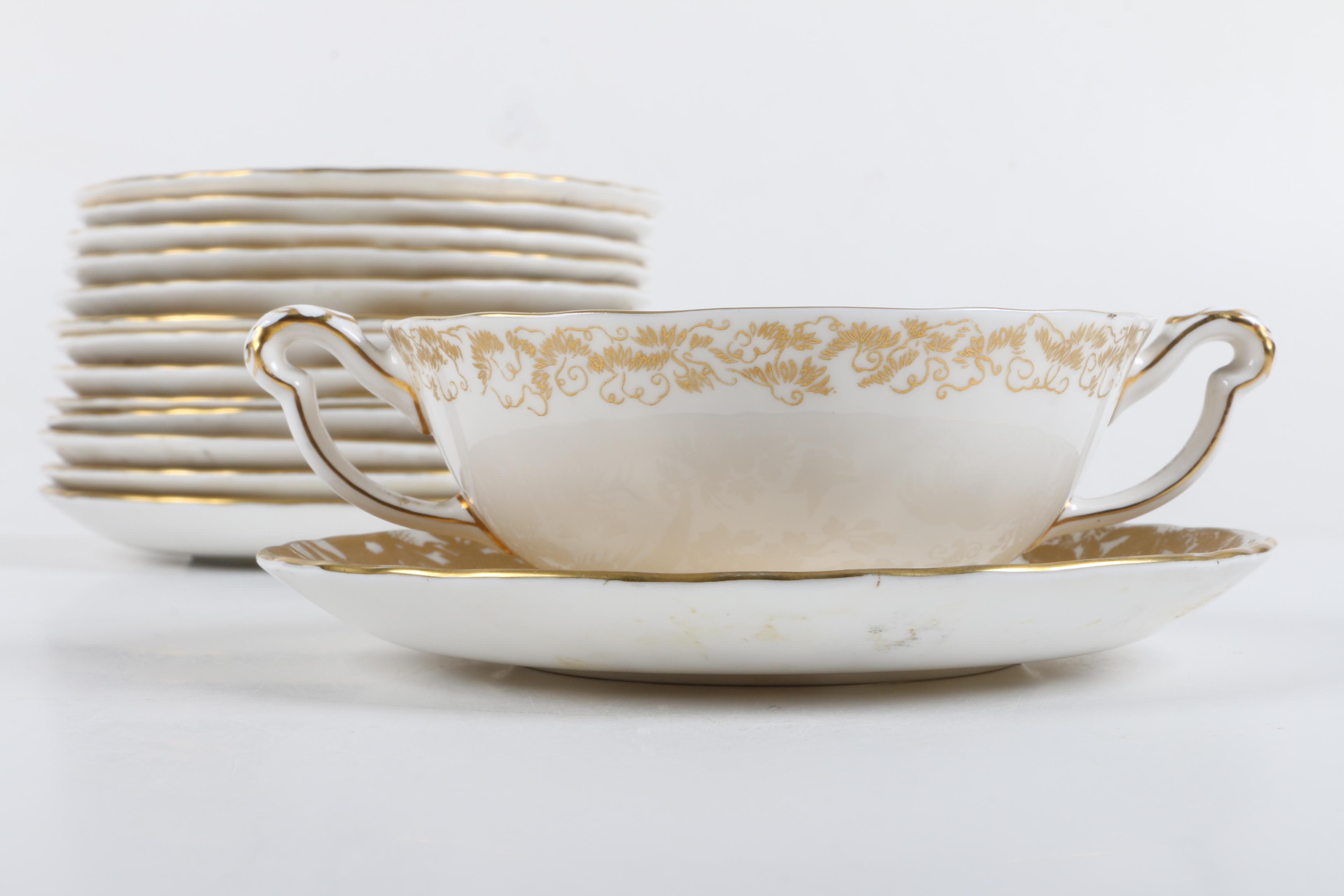 Royal Crown Derby "Gold Aves" Bone China Tableware