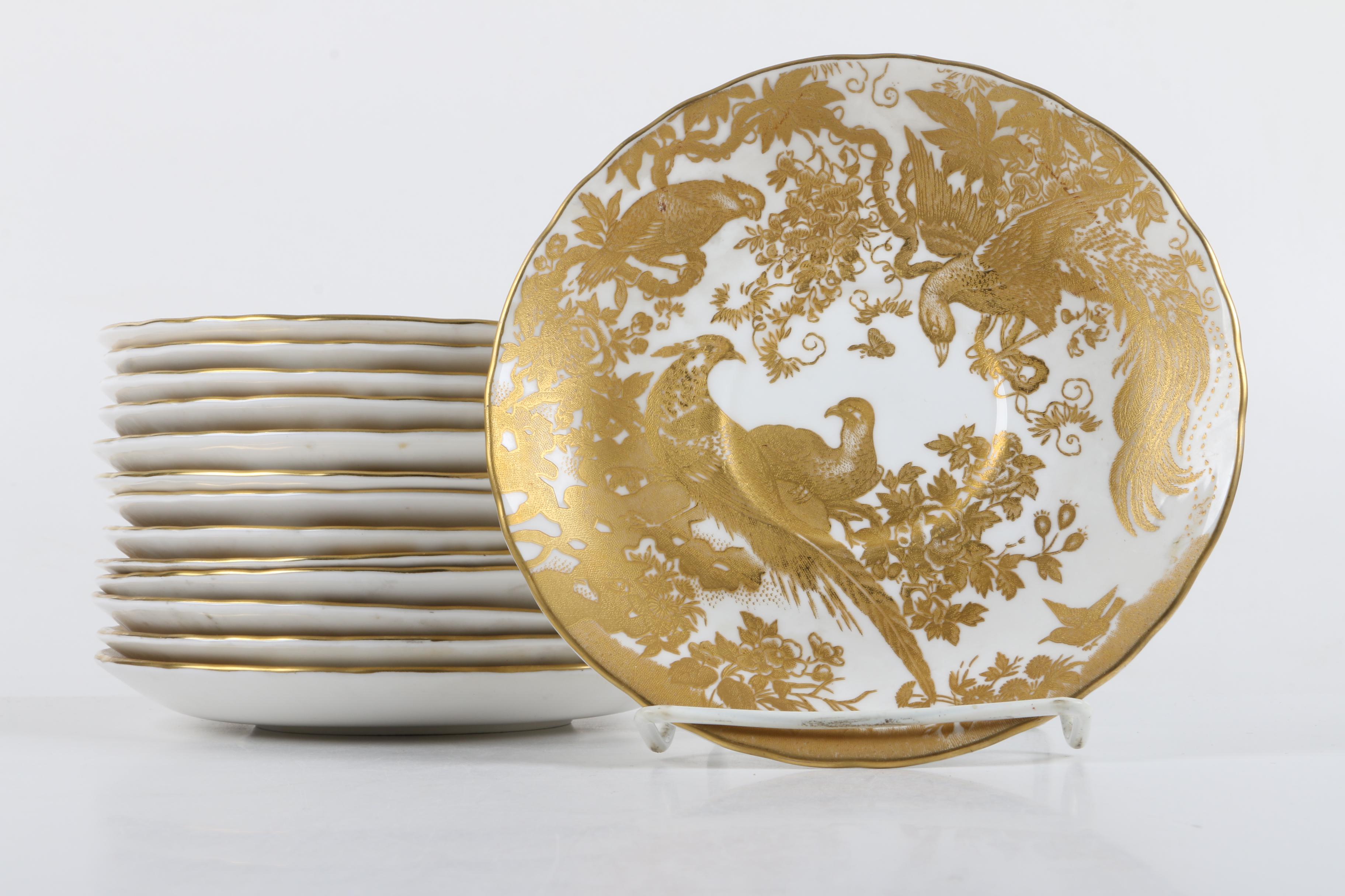 Royal Crown Derby "Gold Aves" Bone China Tableware