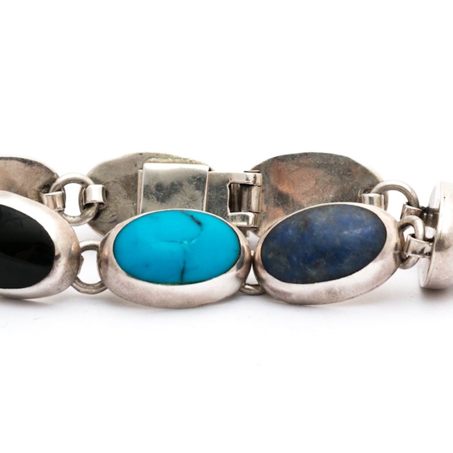 Sterling Silver Multi-Stone Bracelet