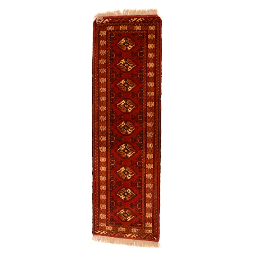 Hand-Knotted Bokhara Carpet Runner