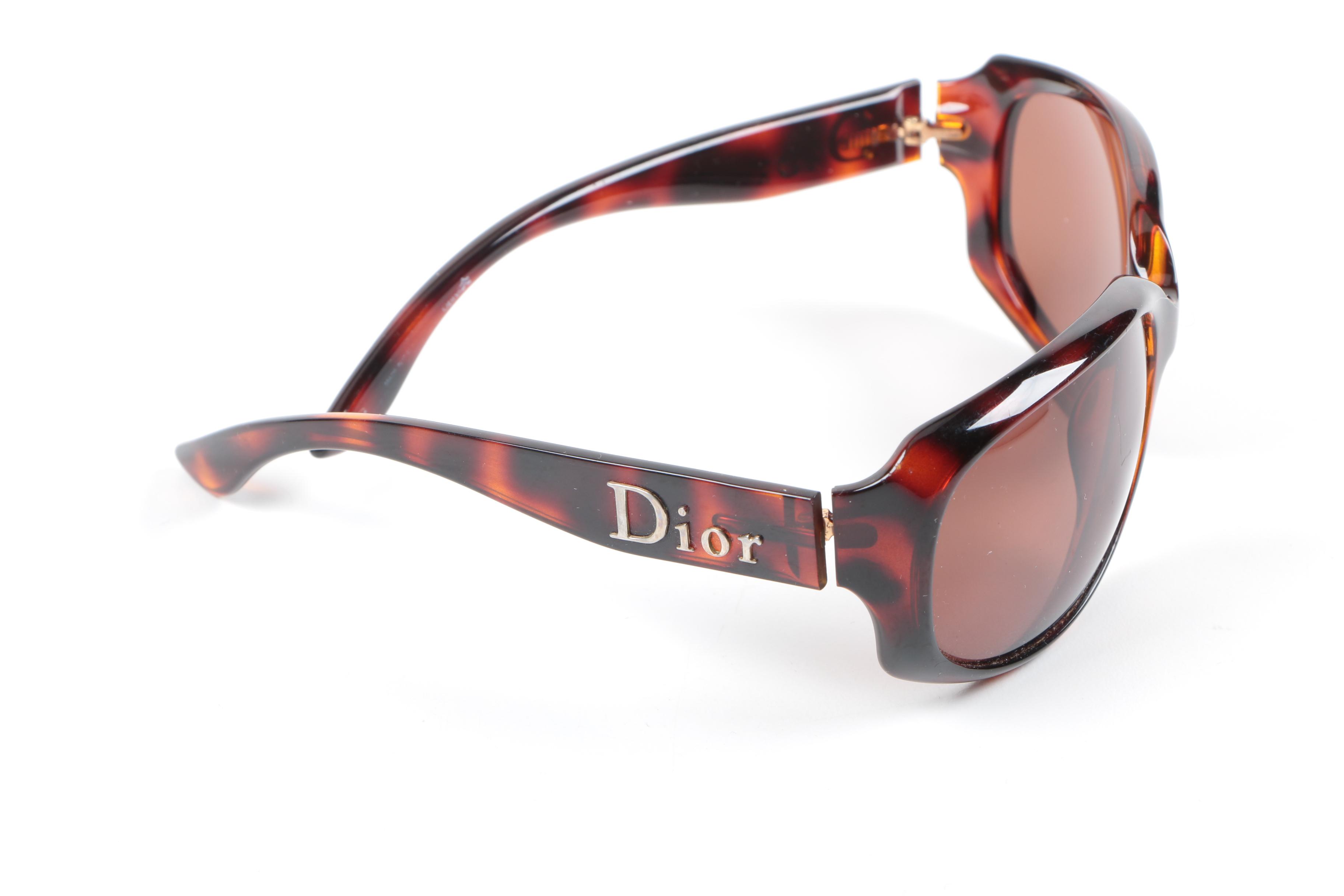 Dior Tortoiseshell Style Sunglasses