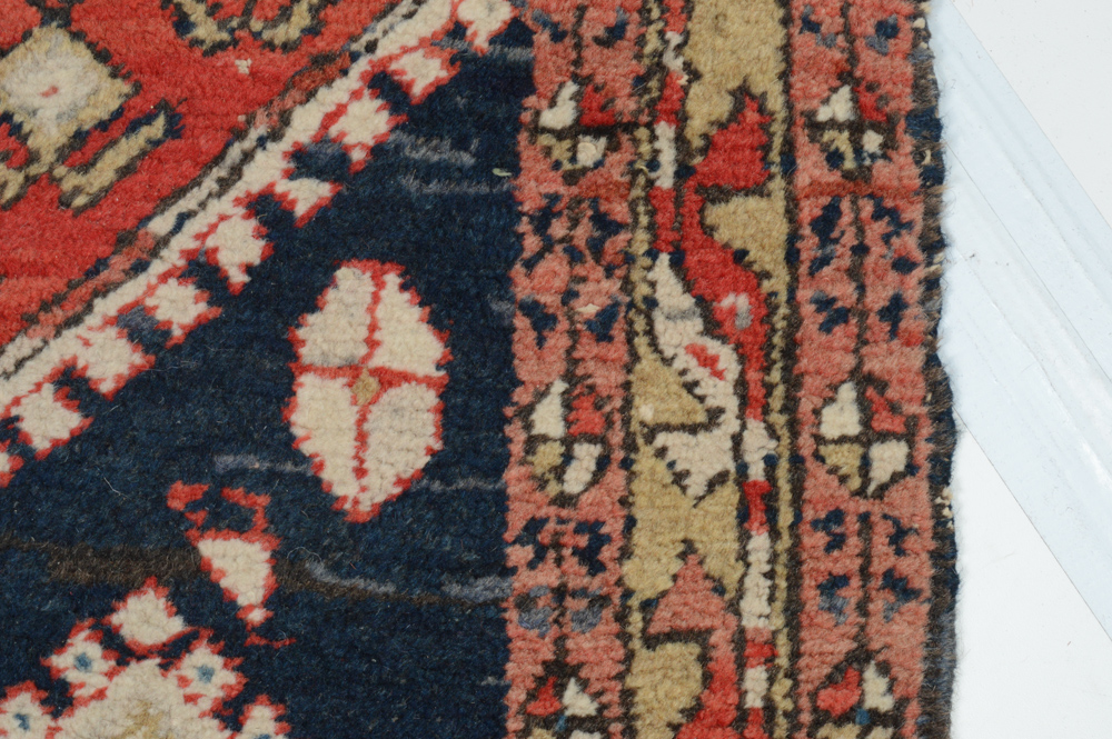 3' x 14' Semi-Antique Hand-Knotted Persian Heriz Pictorial Runner