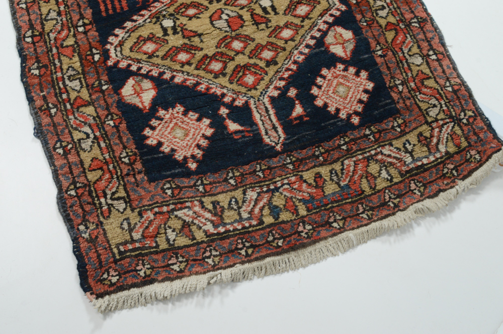 3' x 14' Semi-Antique Hand-Knotted Persian Heriz Pictorial Runner