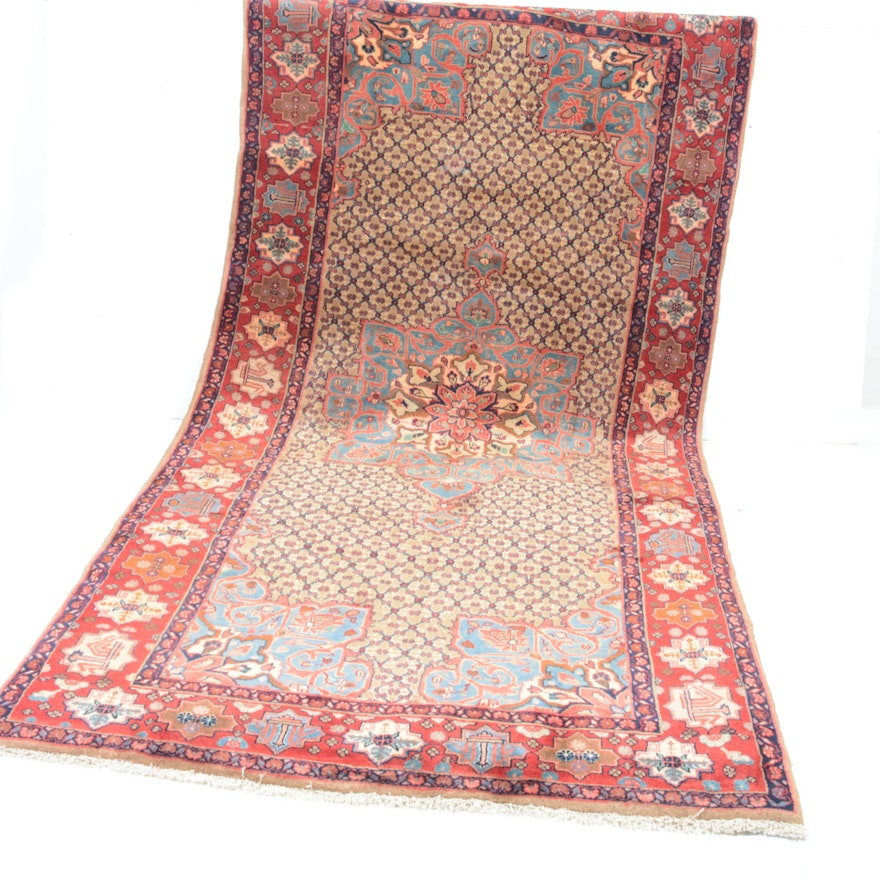 5' x 9' Semi-Antique Hand-Knotted Persian Kurdish Rug