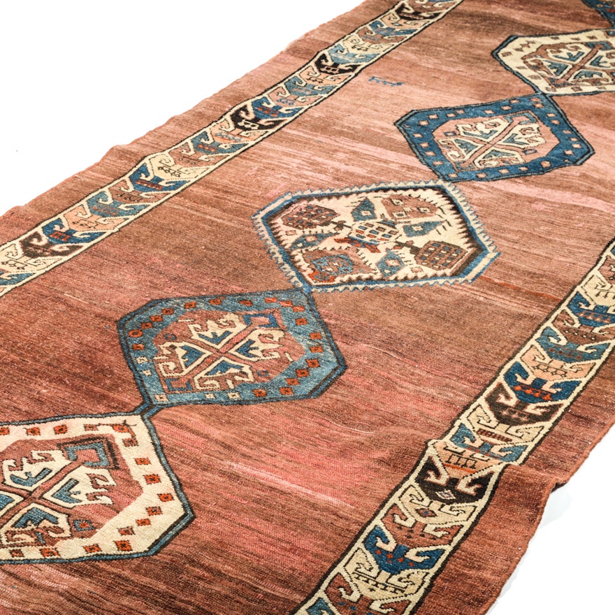 4' x 13' Antique Hand-Knotted Northwest Persia Runner