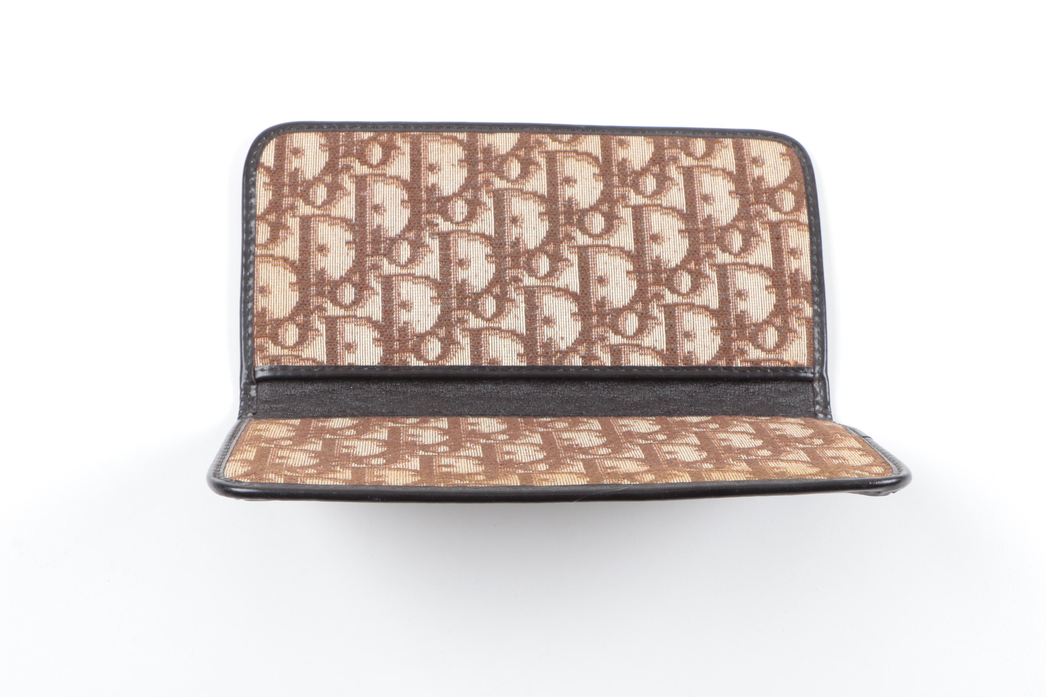 Christian Dior Monogram Canvas and Leather Checkbook Cover