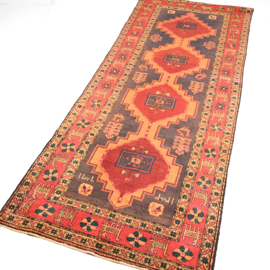 3' x 12' Semi-Antique Hand-Knotted Northwest Persia Runner